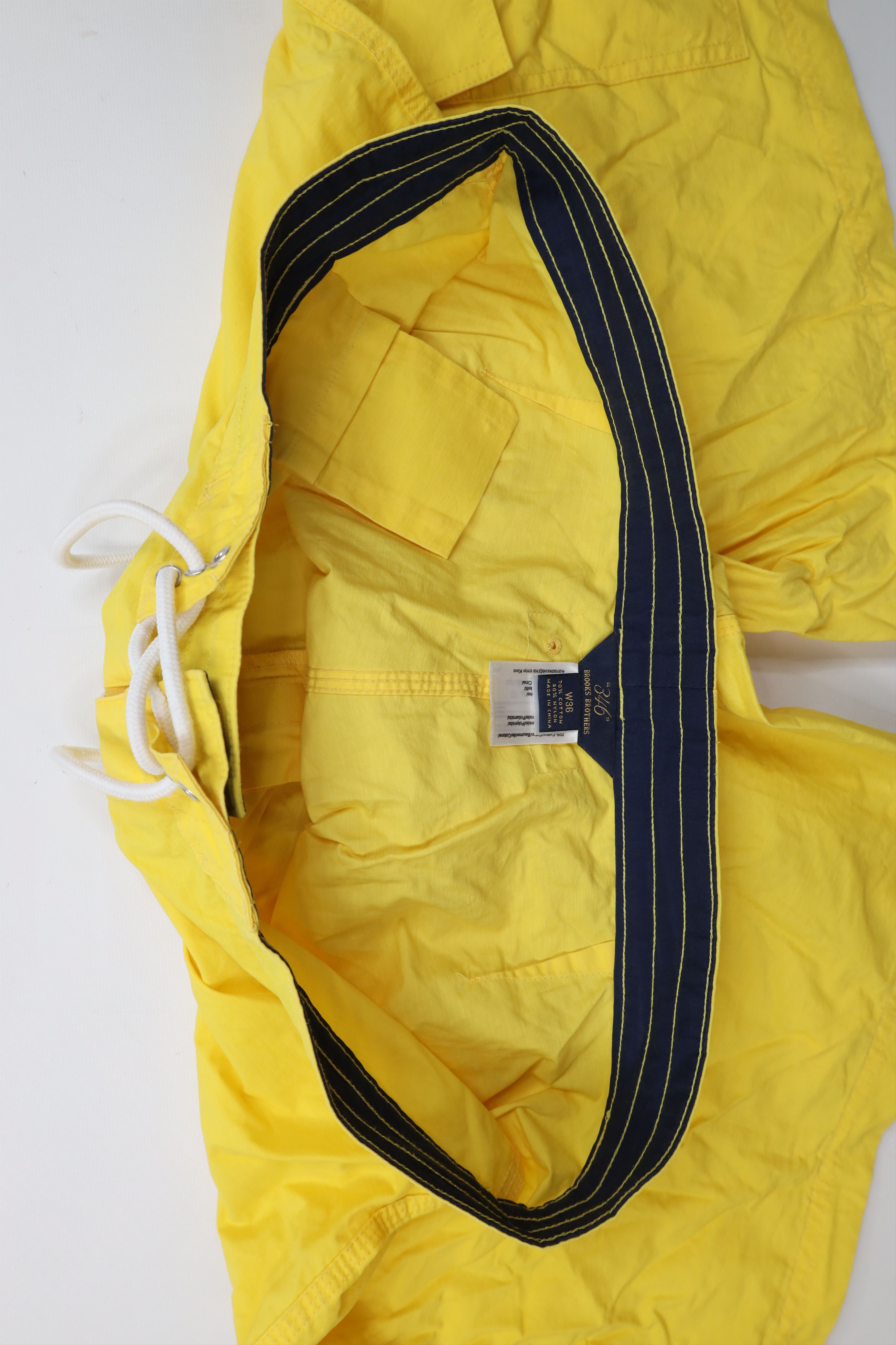 Brooks Brothers × Vintage Vintage Brooks Brothers Above Knee Shorts Swim Trunks Yellow Size US 36 / EU 52 - 8 Thumbnail