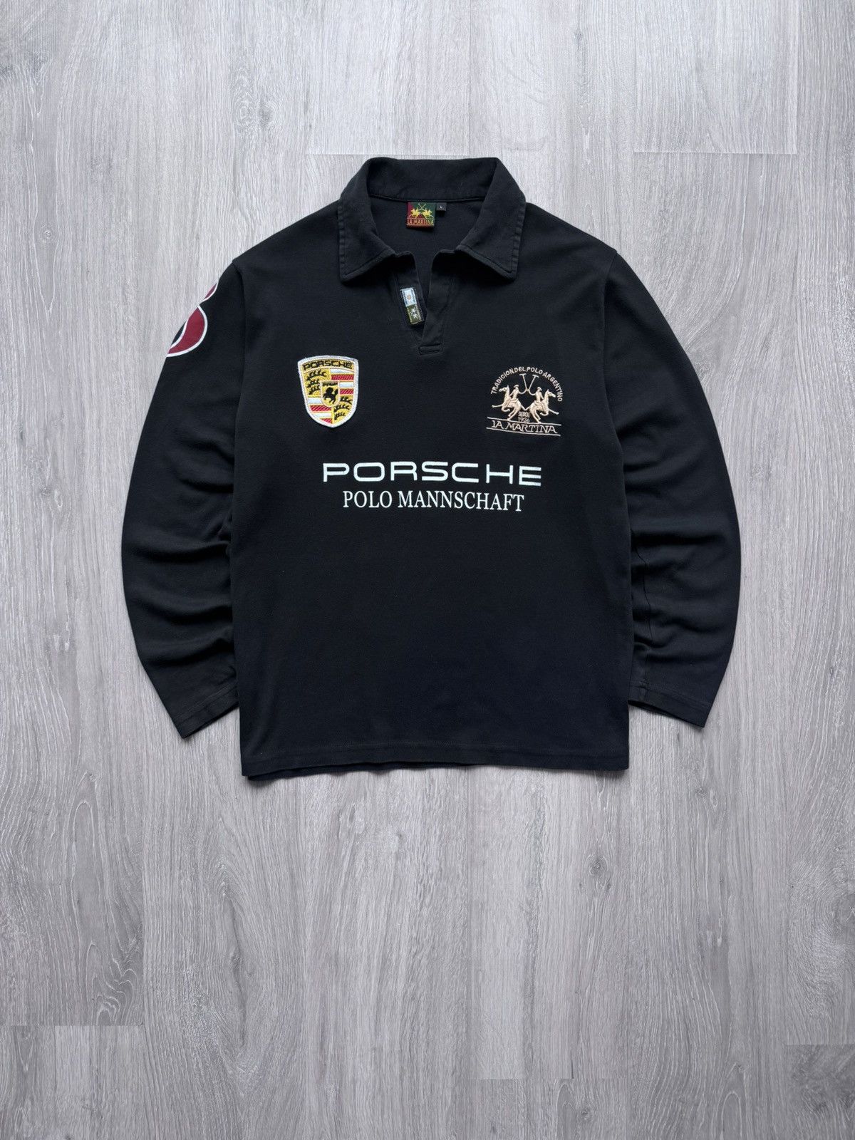 La Martina Vintage La Martina Porsche Rugby Shirt Longsleeve Big Logo ...