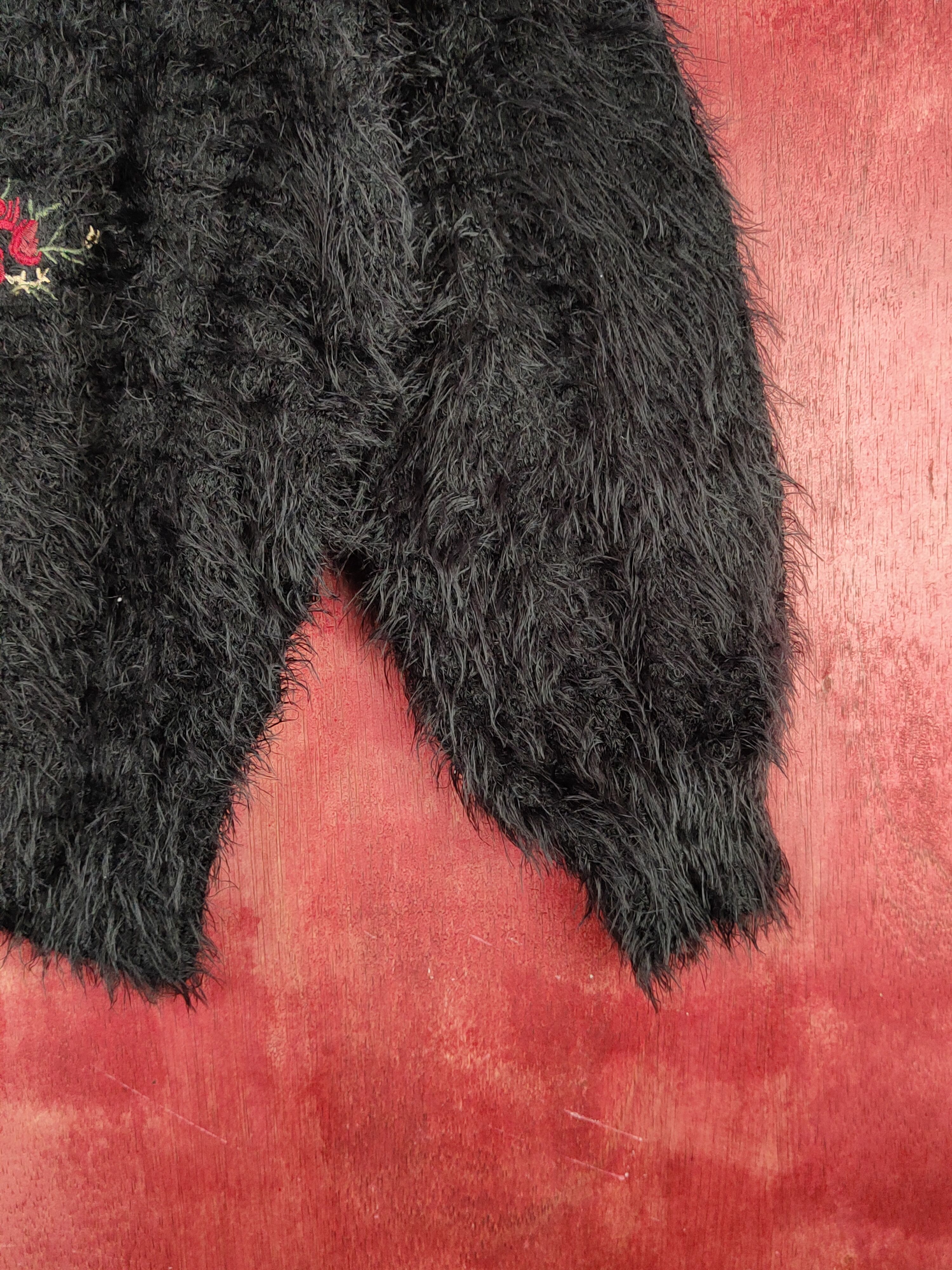 Homespun Knitwear × Japanese Brand × Vintage Earth Music & Ecology Black Fur Mohair Knitwear #S1886 Size S / US 4 / IT 40 - 7 Thumbnail
