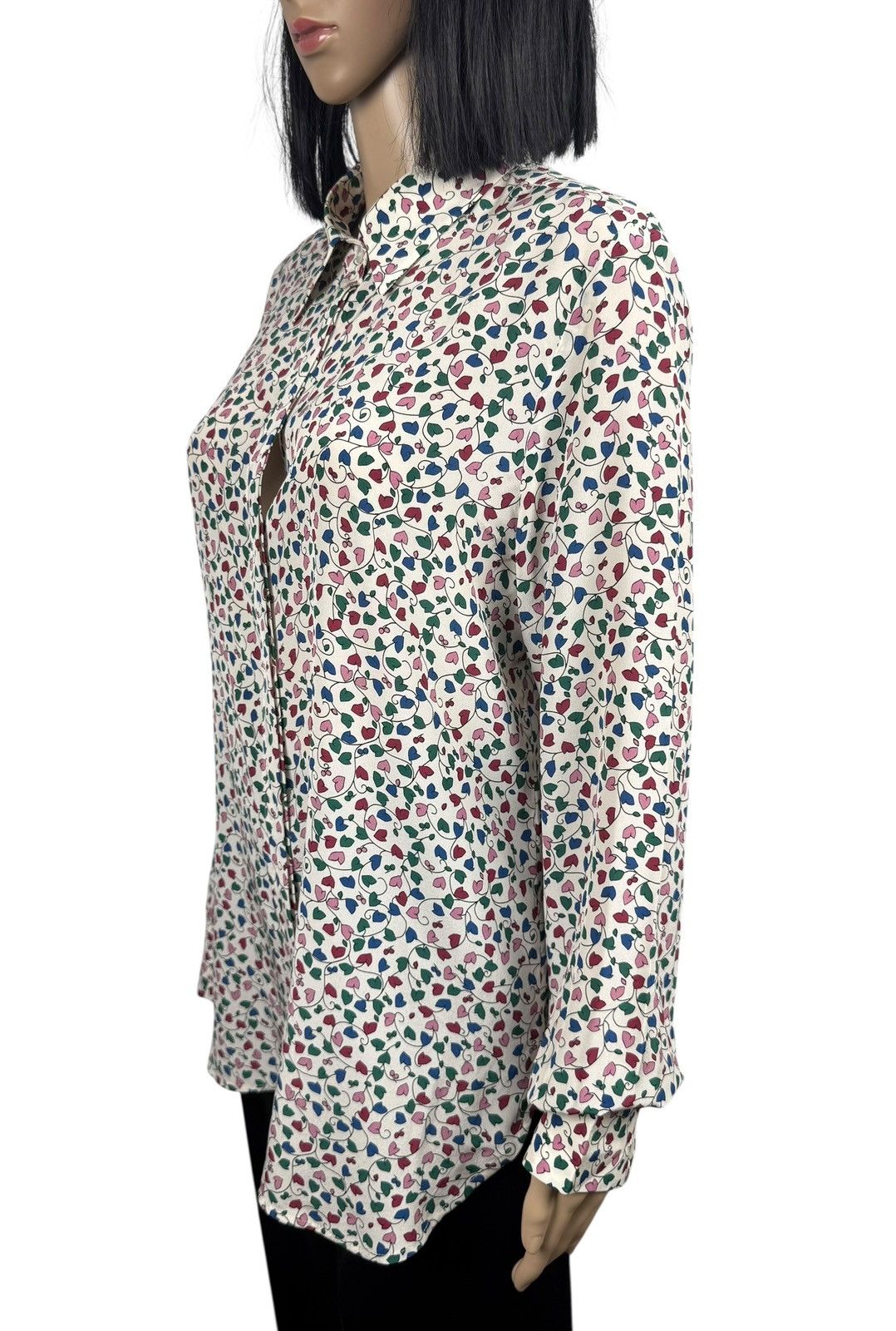 Weekend Max Mara Weekend Max Mara Silk Printed Collared Blouse Button Up Size XL / US 12-14 / IT 48-50 - 4 Thumbnail