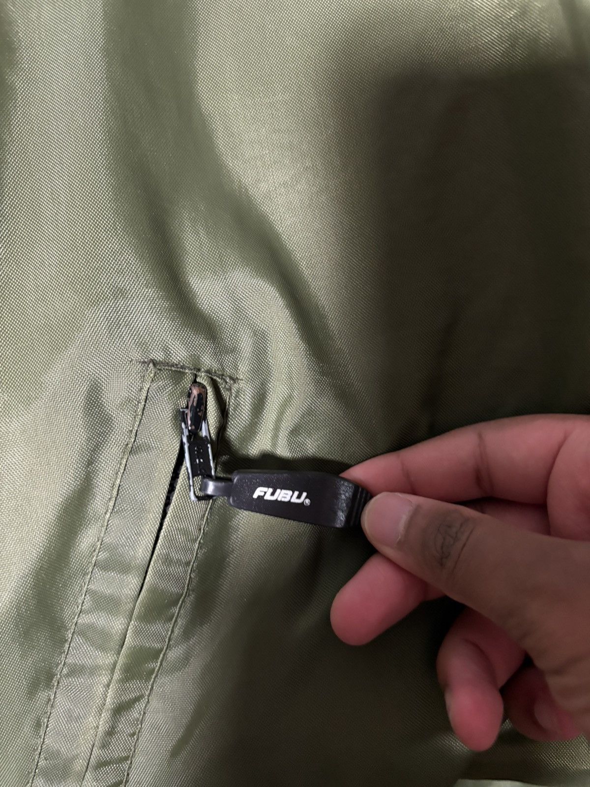 Fubu FUBU Sports Olive Windbreaker Size US XL / EU 56 / 4 - 4 Thumbnail