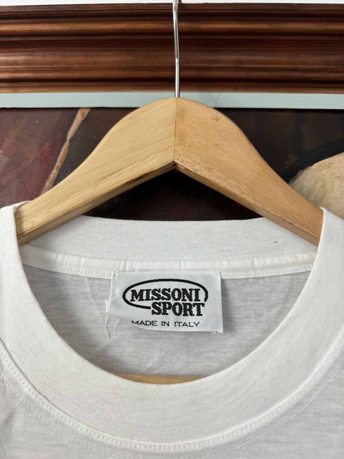 Missoni Vintage 80s Missoni Sport Archive Tee Big Logo Print Rare Size US M / EU 48-50 / 2 - 3 Thumbnail