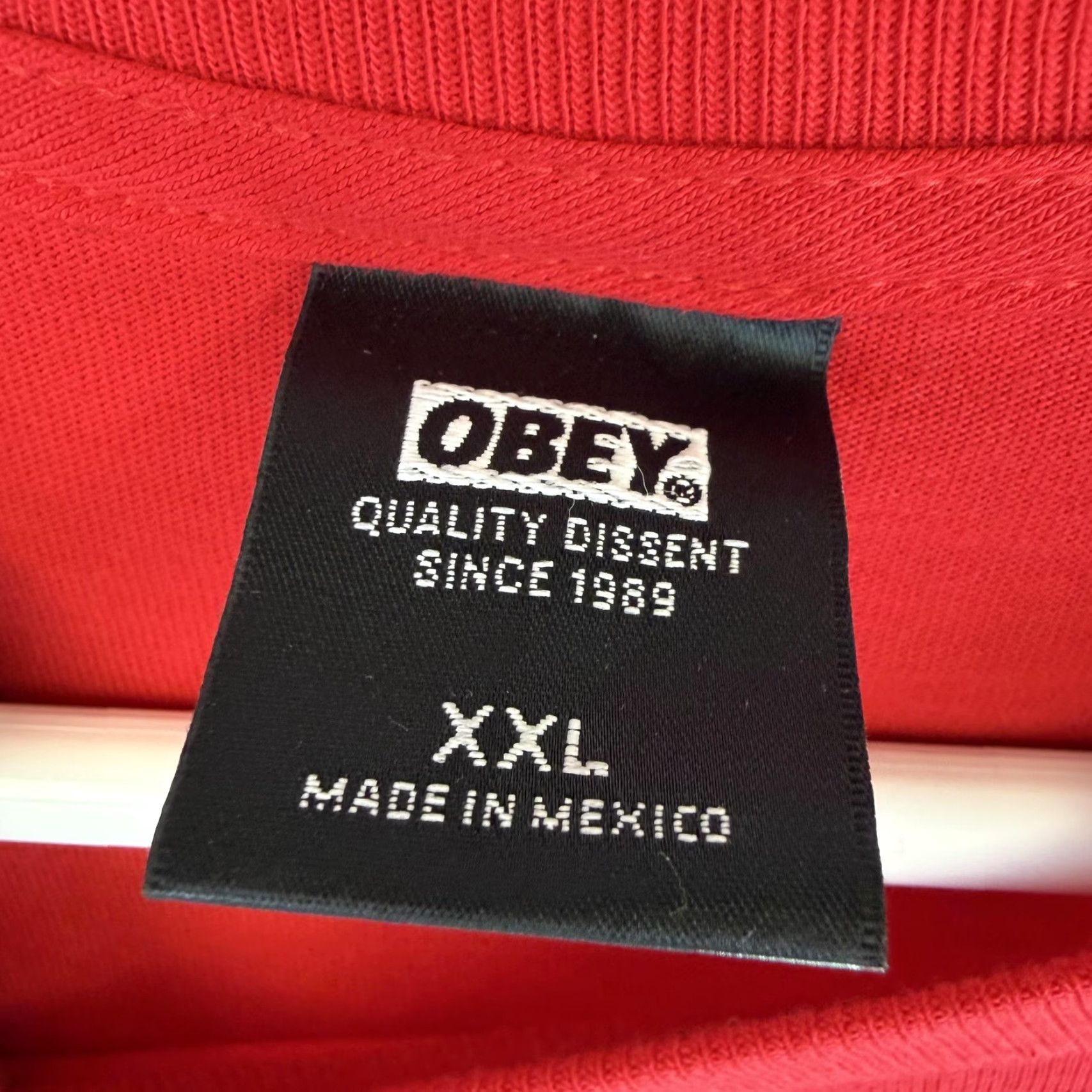Obey OBEY Shirt Mens 2XL Red Long Sleeve Graphic Print Streetwear Logo Back Print Size US XXL / EU 58 / 5 - 4 Thumbnail