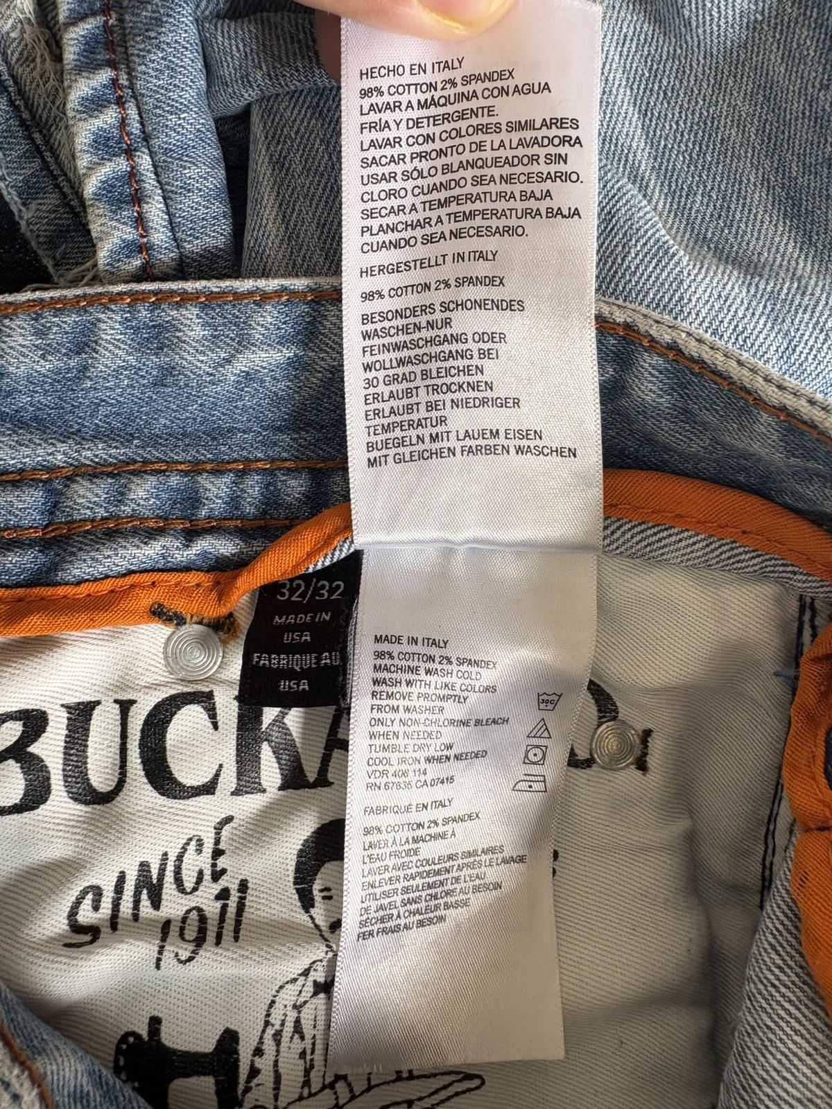 BUCKAROO VINTAGE Buckaroo Distressed Patchwork Flared Jeans | 32x27 Size US 32 / EU 48 - 12 Thumbnail