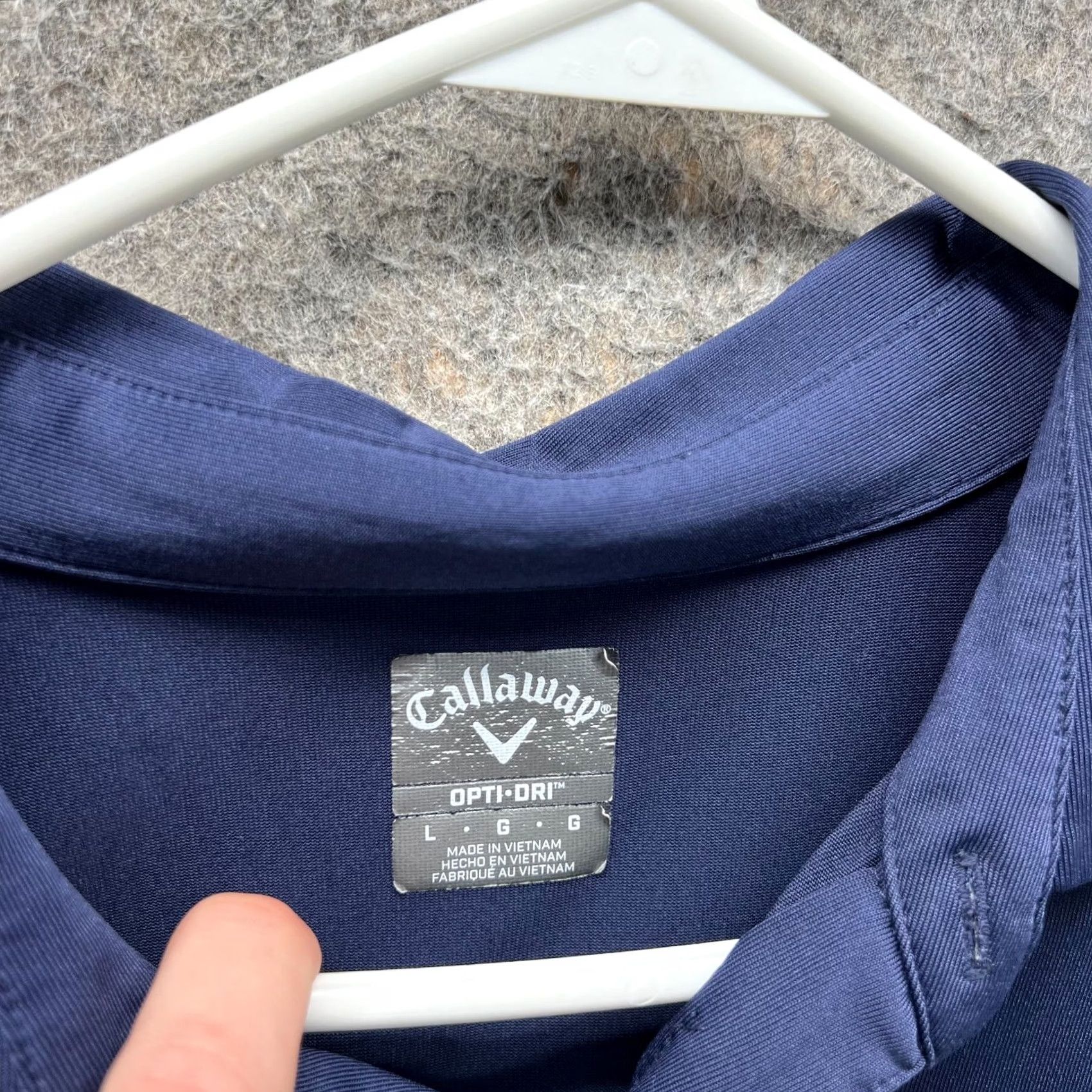 Callaway VINTAGE Callaway Polo Shirt Men Large Blue Opti Dri Polyester Striped Golf Shirt Mens Regular Short Sleeve Polo 48 in Chest Size US L / EU 52-54 / 3 - 5 Thumbnail