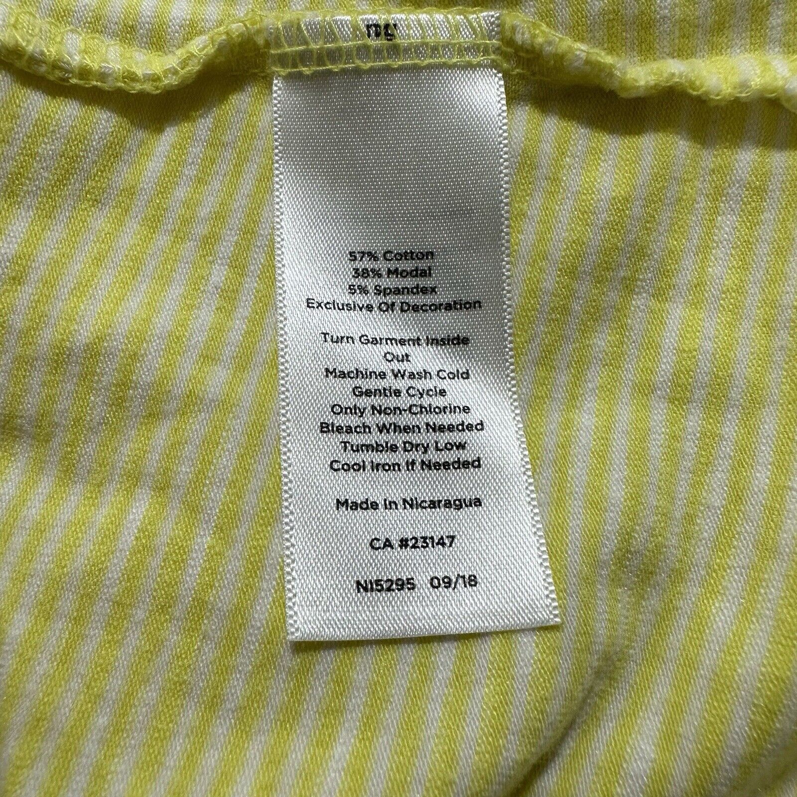 Other Talbots Hello Saturday Large Yellow Stripe Pullover Tank Top Size L / US 10 / IT 46 - 4 Thumbnail