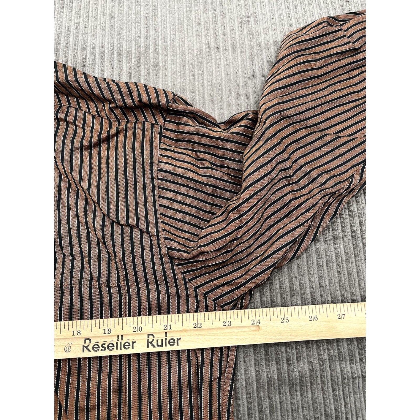 Ted Baker Ted Baker Long Sleeve Button-Up Shirt Men 16 Multicolor Striped Casual Formal Button-Down Collar Brown Black Size US L / EU 52-54 / 3 - 4 Thumbnail
