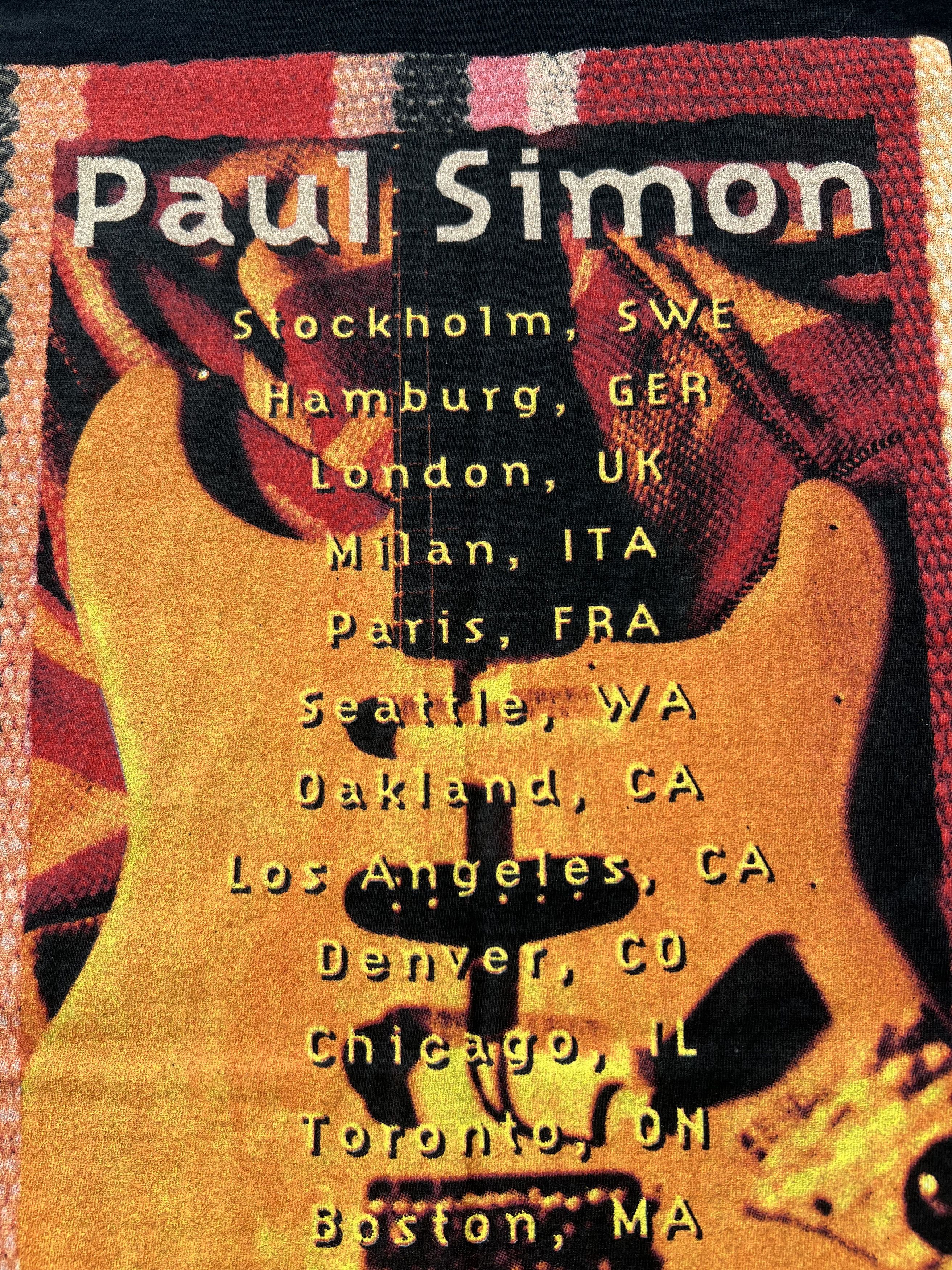 Vintage 90s Paul Simon You're The One Tour Black T-shirt