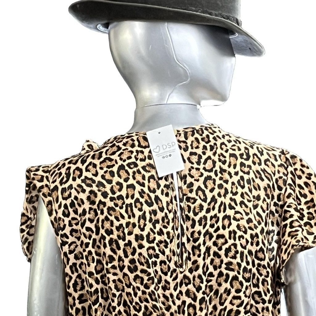 Other Chic Leopard Print Jumpsuit with Wrap Detail & Belt – NWT Size L / US 10 / IT 46 - 10 Thumbnail