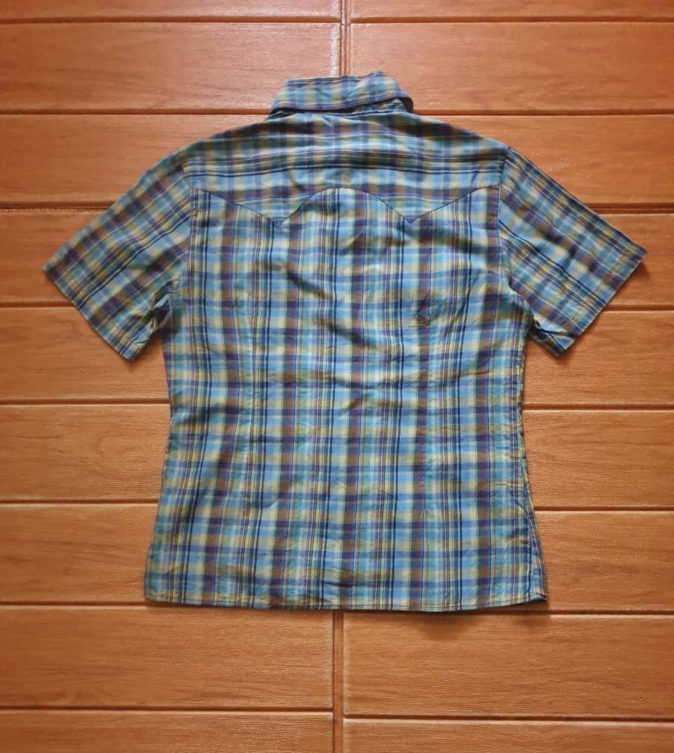 Japanese Brand Checkered chambray retro shirt Size XXS / US 00 / IT 34 - 8 Thumbnail