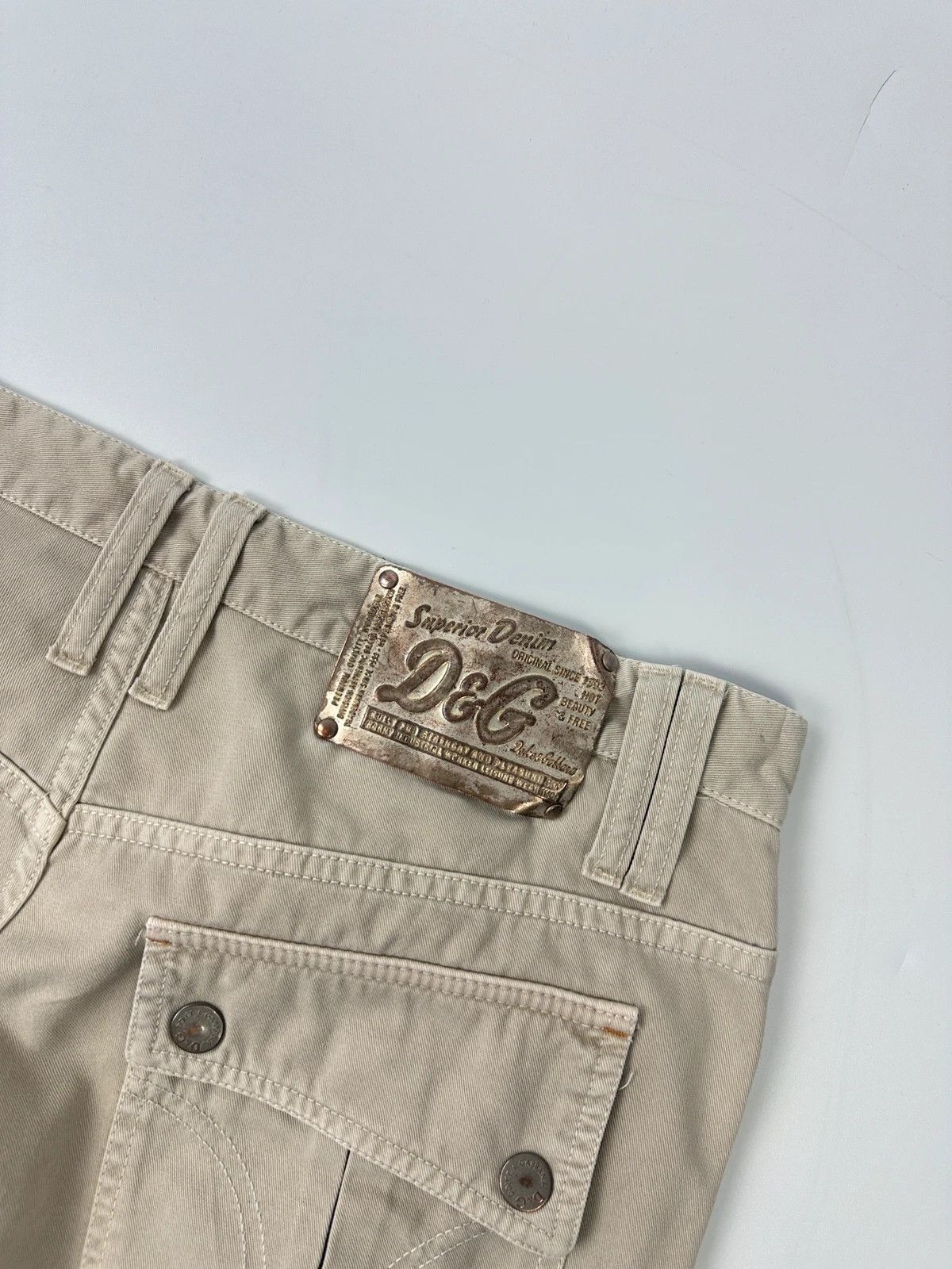 Dolce & Gabbana Dolce & Gabbana 00’s Beige Cargo Wide Legs Pants Size US 26 / EU 42 - 7 Thumbnail