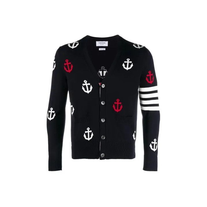 Thom Browne Thom Browne SS23 Anchored Knit Cardigan for Men Size US L / EU 52-54 / 3 - 1 Thumbnail