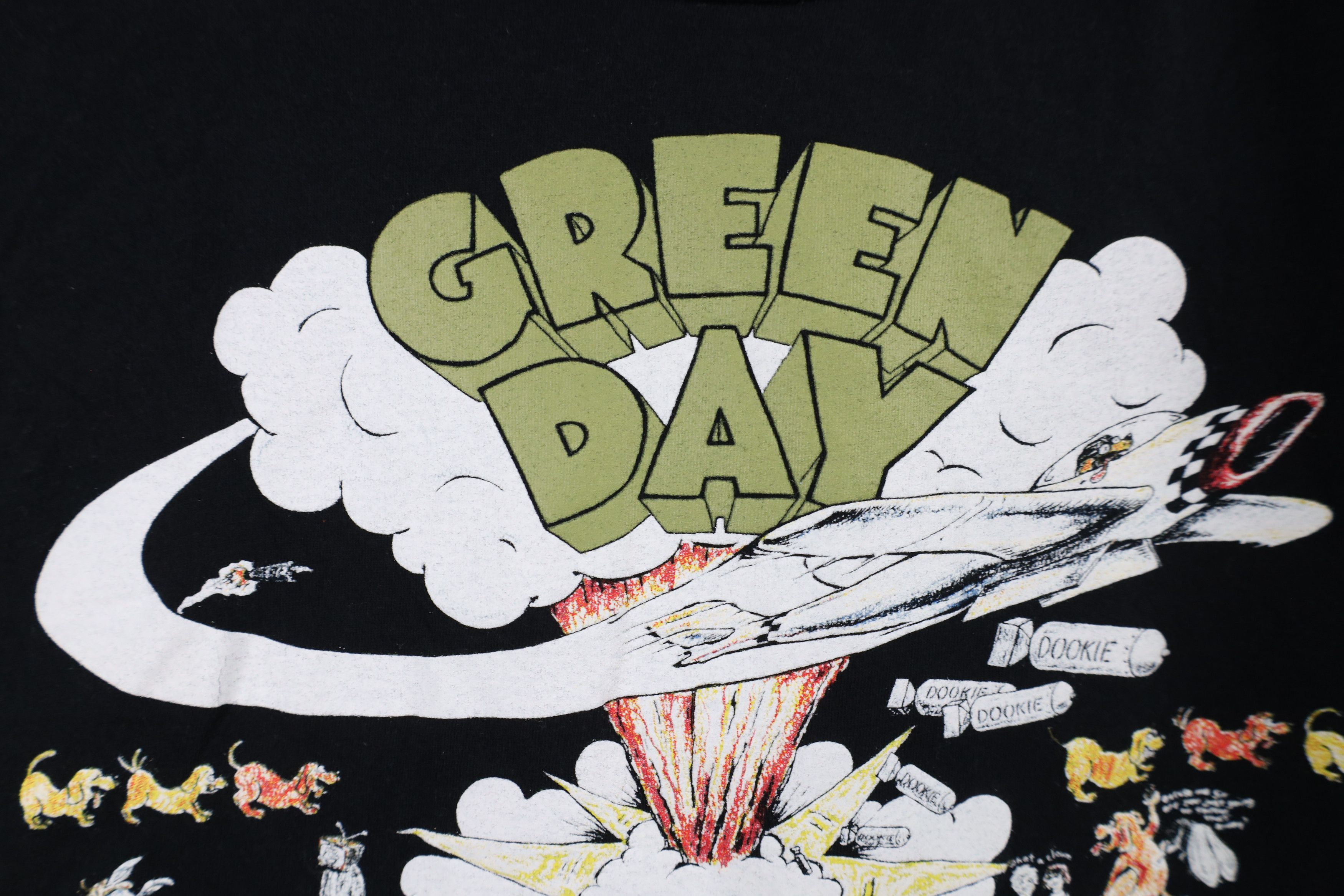 Vintage Retro Spell Dookie Green Day Band Short Sleeve T-Shirt Black Size US XXL / EU 58 / 5 - 5 Thumbnail