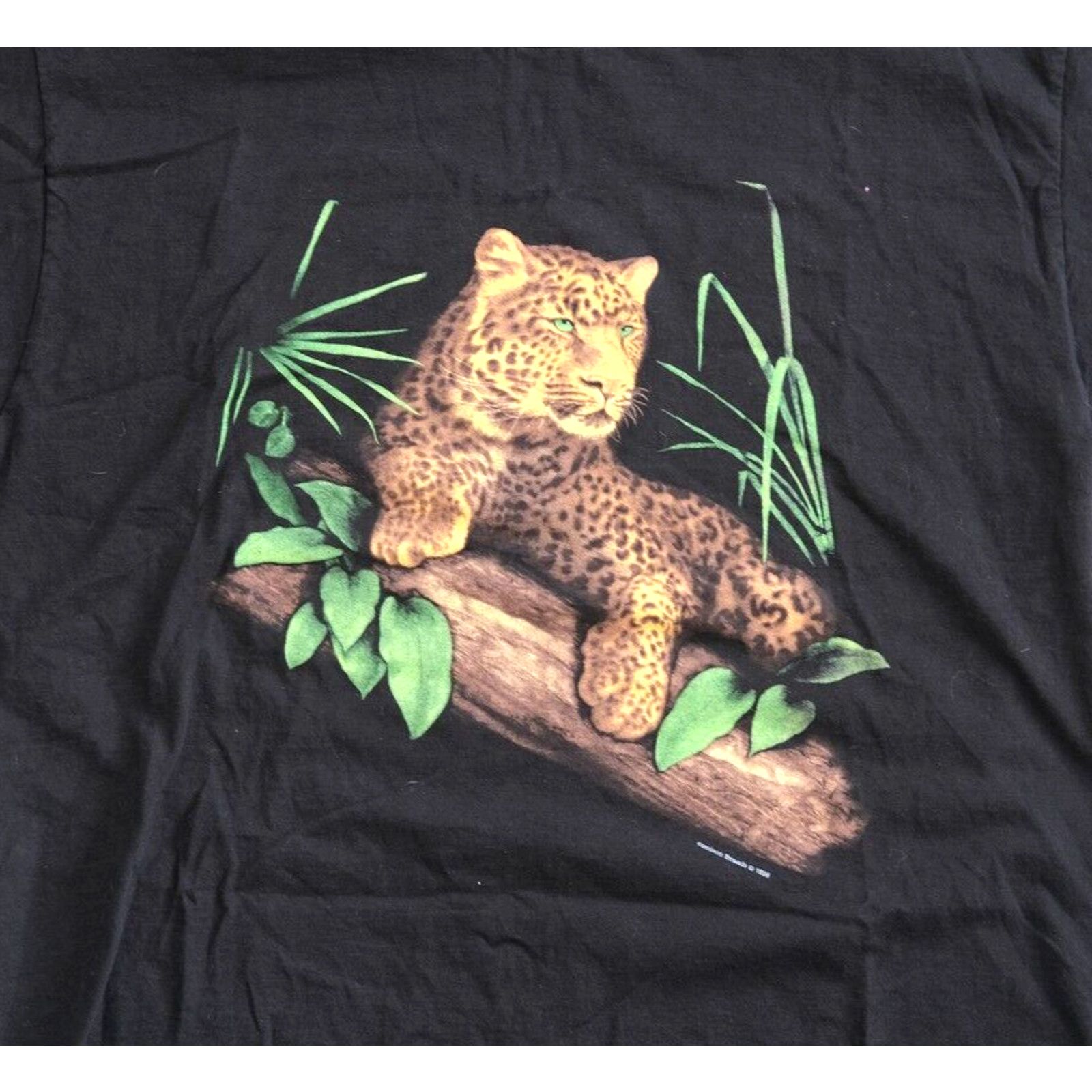 Delta Vintage 1990s Delta Pro Leopard Graphic Shirt Large Black Size US L / EU 52-54 / 3 - 1 Thumbnail