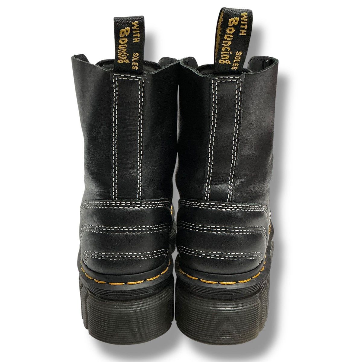 Dr. Martens Dr. Martens Audrick White Stitch Leather Platform Boots Size US 6 / IT 36 - 2 Thumbnail