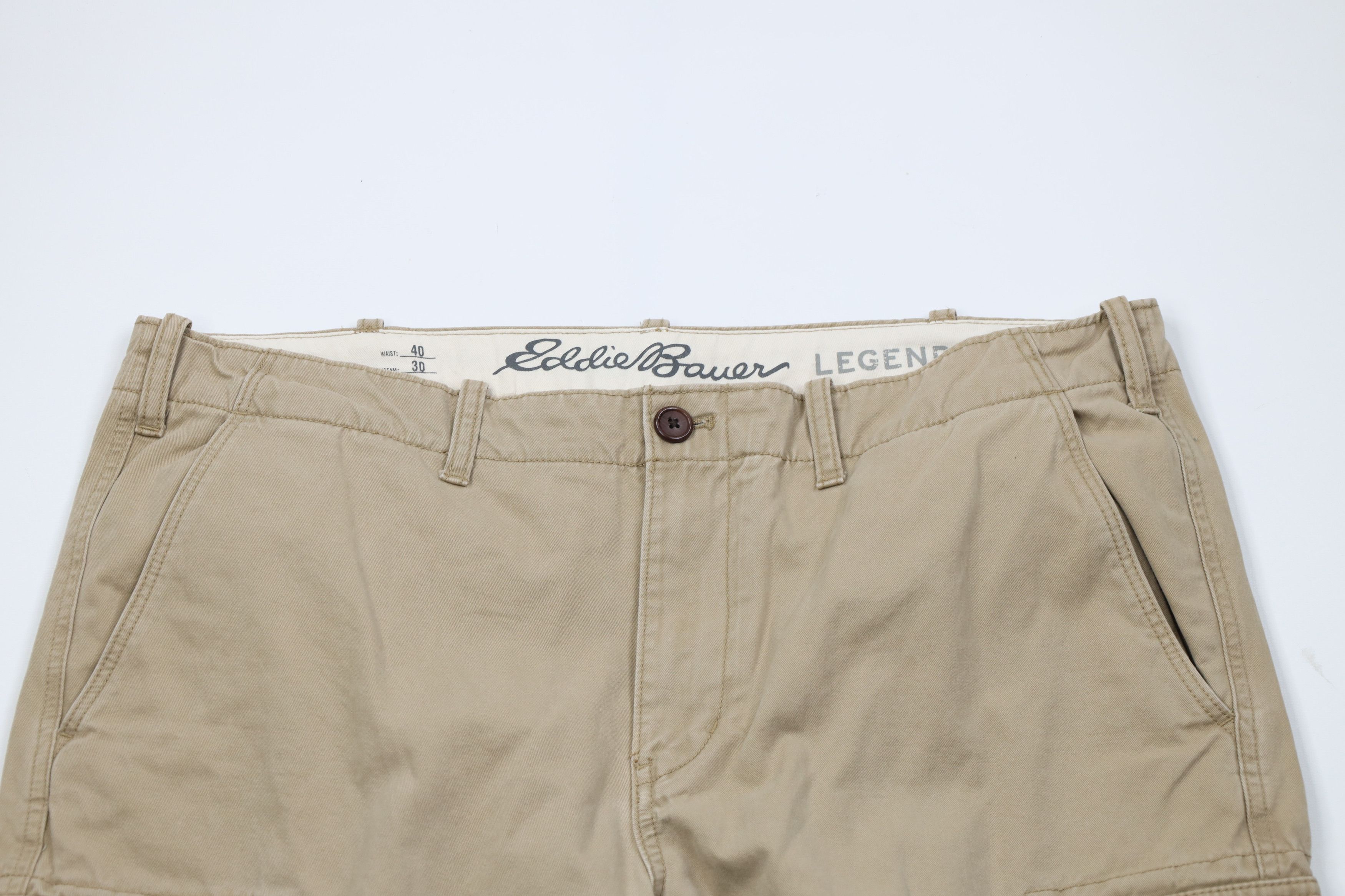 Eddie Bauer Vintage Eddie Bauer Baggy Wide Leg Cargo Pants Beige Cotton Size US 40 / EU 56 - 2 Thumbnail