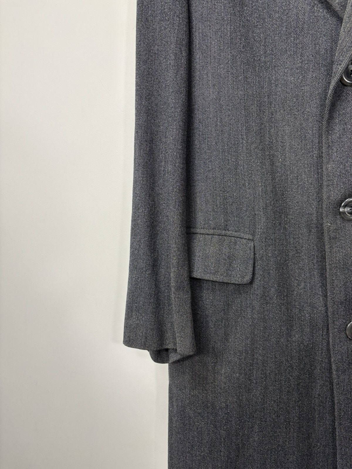 Other Vintage PKZ Made In England Men’s Herringbone Gray Wool Coat Size US L / EU 52-54 / 3 - 6 Thumbnail