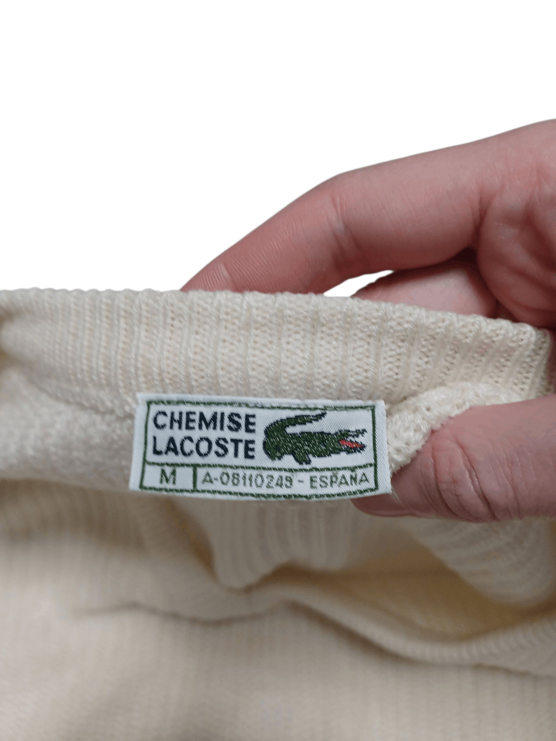 Lacoste LACOSTE VINTAGE 80S V-NECK LUXURY OLDMONEY SWEATER Size US M / EU 48-50 / 2 - 4 Thumbnail
