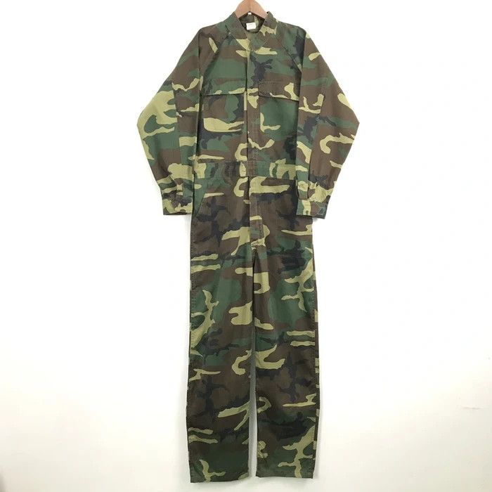 Vintage (SY0029)VTG 90s HUNTING OUTDOOR CAMO OVERALLS WORKWEAR Size US 34 / EU 50 - 2 Thumbnail