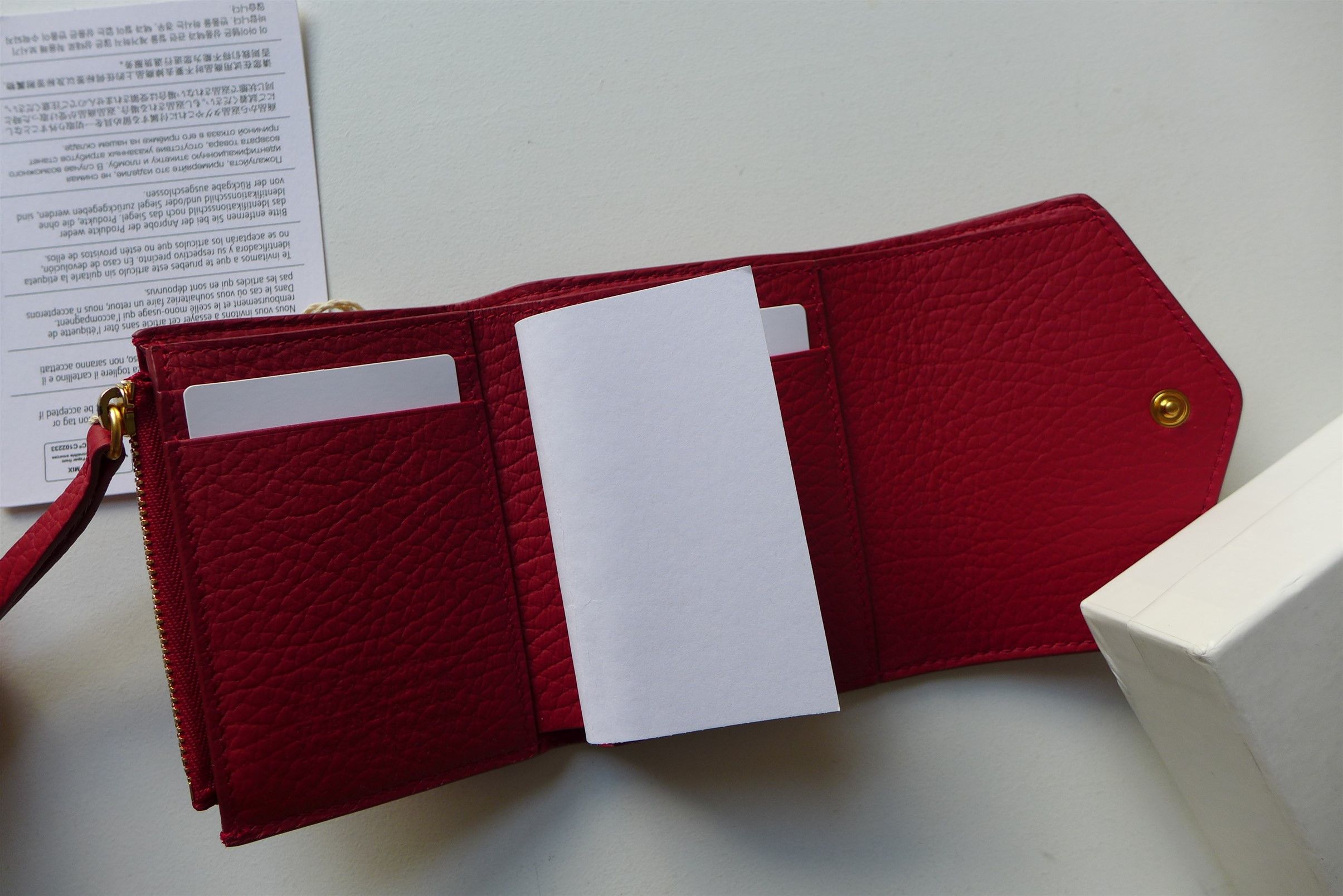 Maison Margiela Margiela Envelope Zip Wallet - Red Calf Leather Size ONE SIZE - 6 Thumbnail