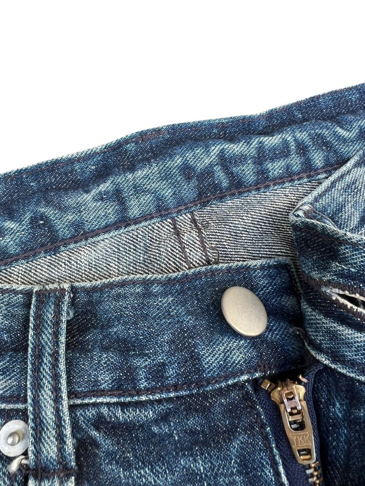 Vintage ABX. Japan Ripped Distressed Denim Studded Bootcut Jeans Size US 30 / EU 46 - 5 Thumbnail