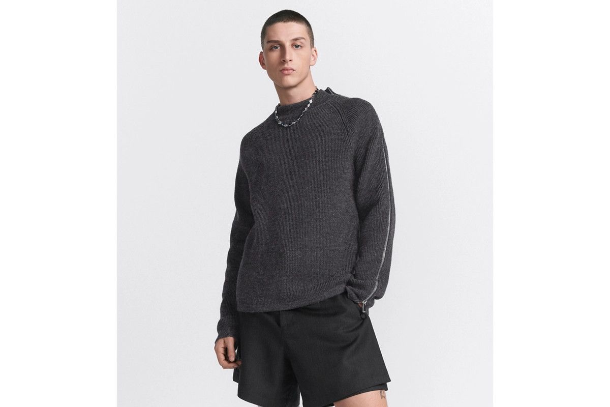 Dior o1bcso1str0226 Couture Sweater in Grey Virgin Size US M / EU 48-50 / 2 - 4 Thumbnail