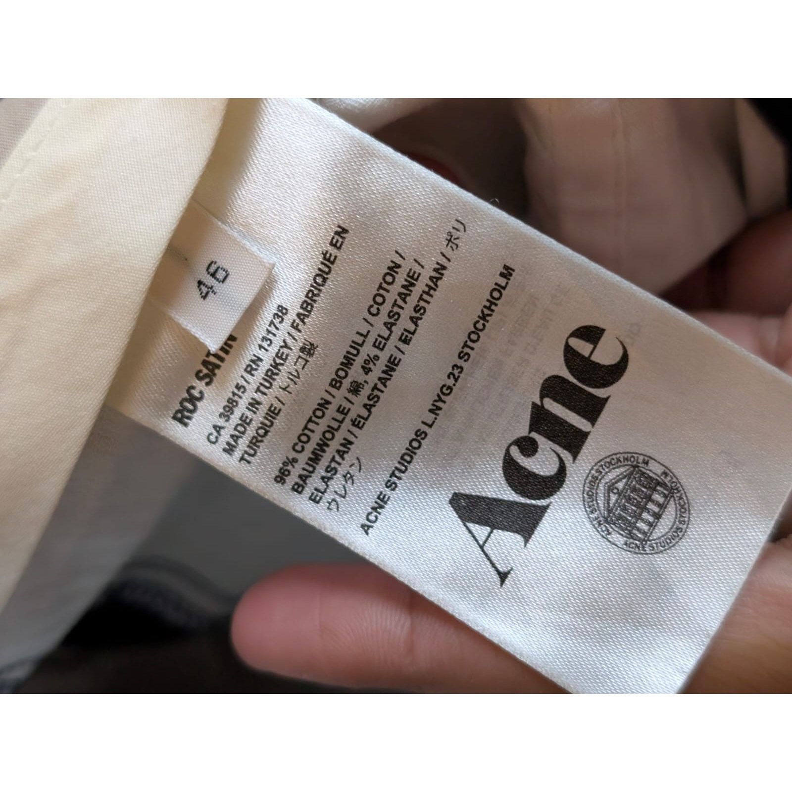 Acne Studios ACNE Roc Satin Navy Chino (46) Size US 30 / EU 46 - 2 Thumbnail