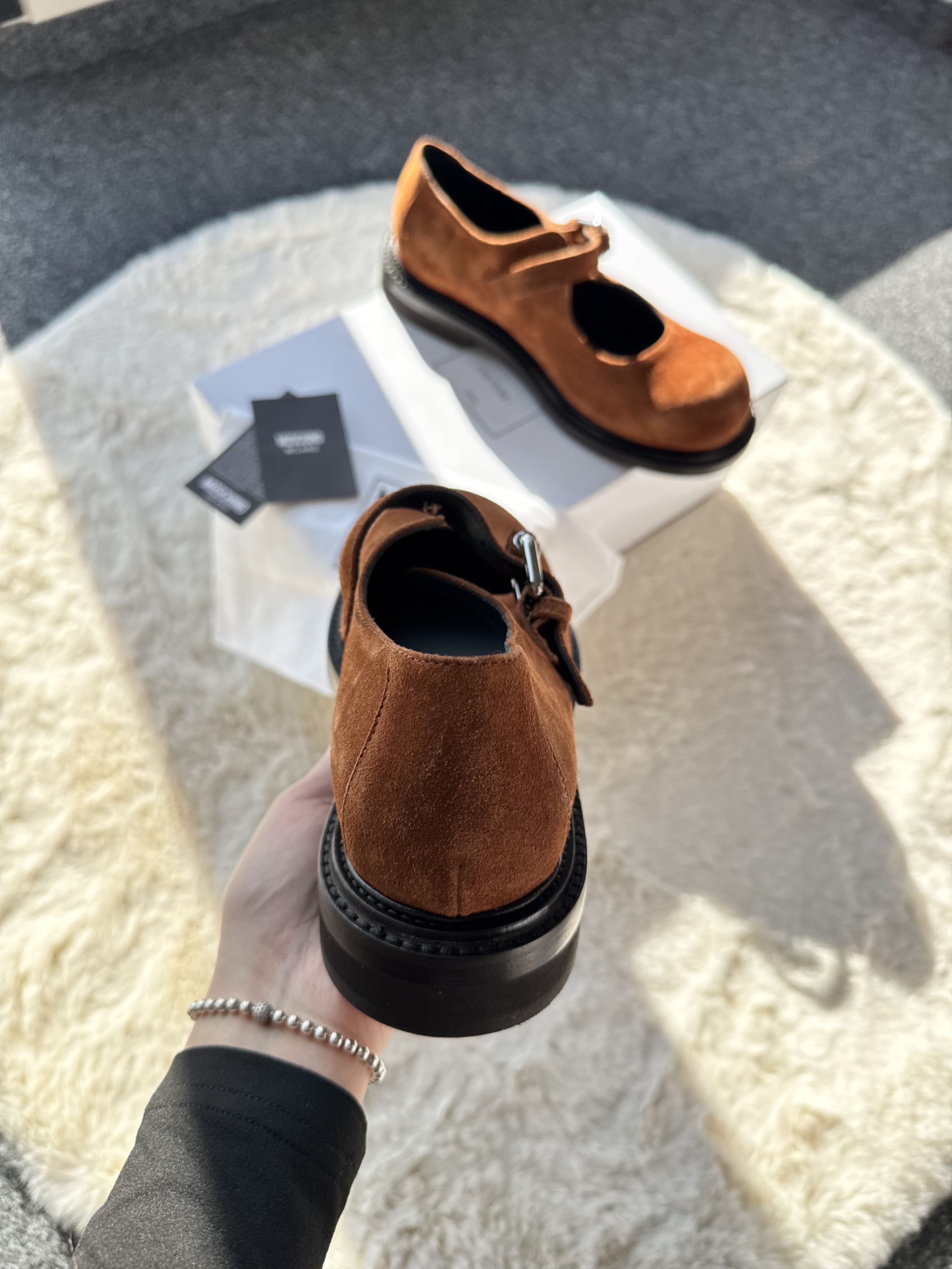Moschino Moschino Brown suede Mary Jane Slip-on pumps ruggine 40 Size US 10 / IT 40 - 4 Thumbnail