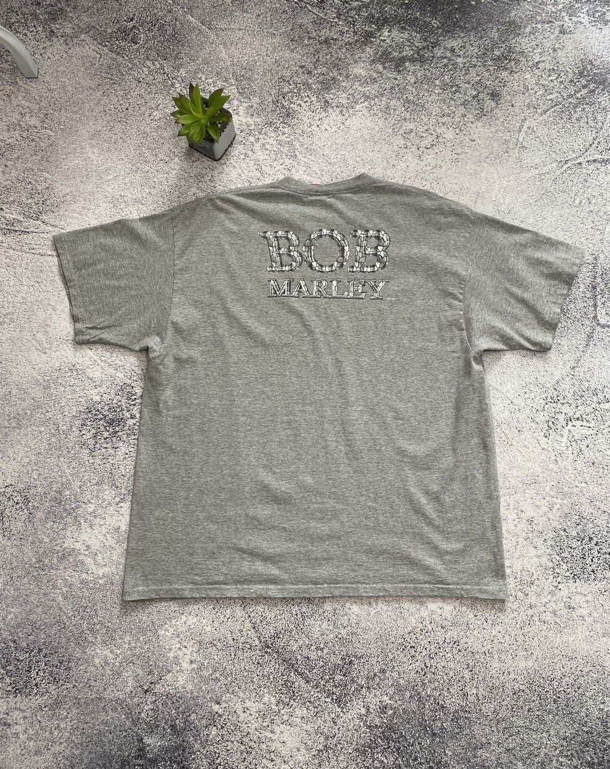 Bob Marley Bob Marley Over Print Vintage Rap Tee USA 2004 Size US XXL / EU 58 / 5 - 6 Thumbnail