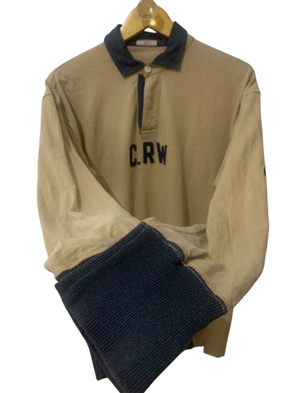 45rpm 1990s 45rpm C.R.W Polo Long Sleeve Shirt Size US L / EU 52-54 / 3 - 3 Thumbnail