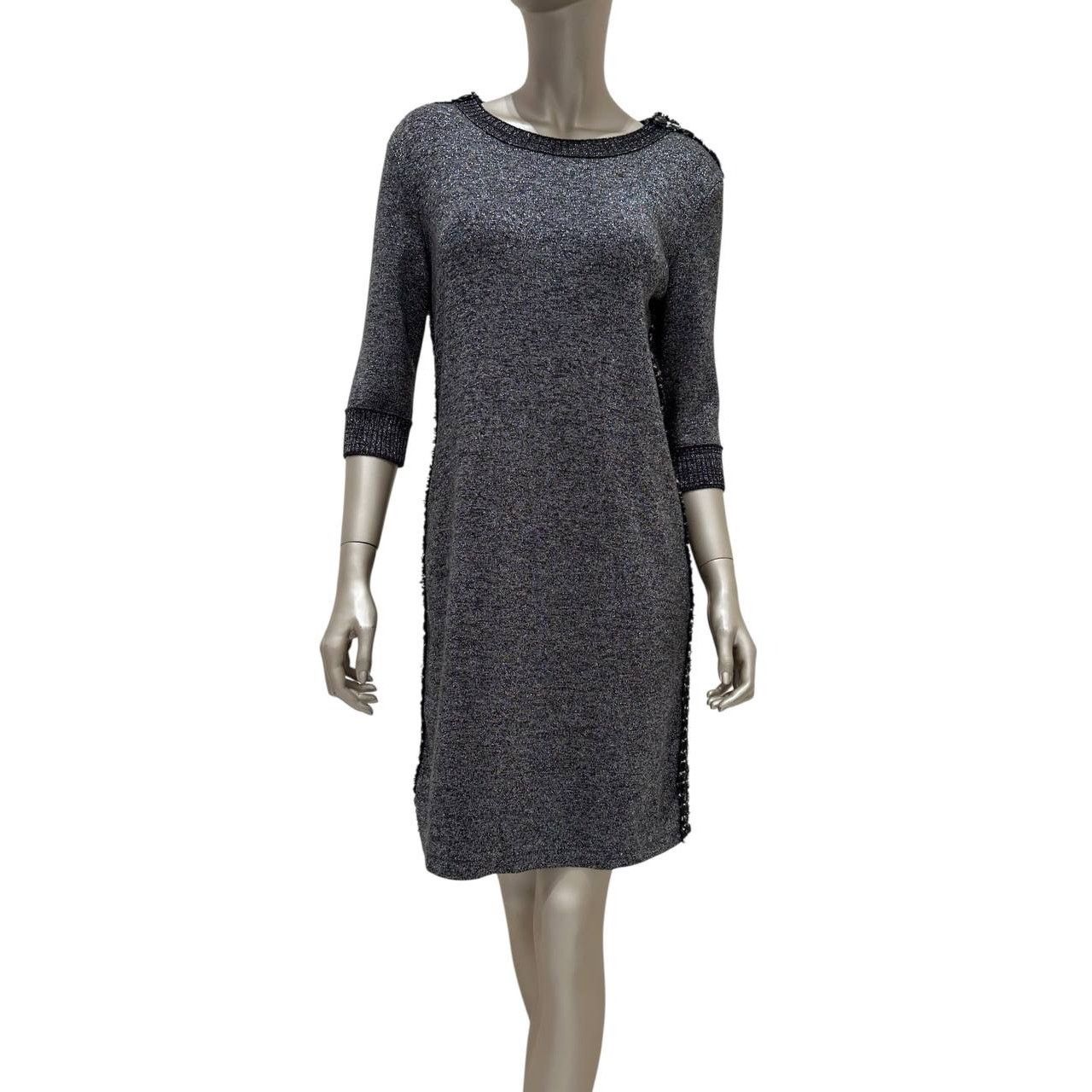Chanel Chanel Pre-Fall 2017 Grey Wool Cashmere Shift Dress Sz.38 Size S / US 4 / IT 40 - 1 Thumbnail