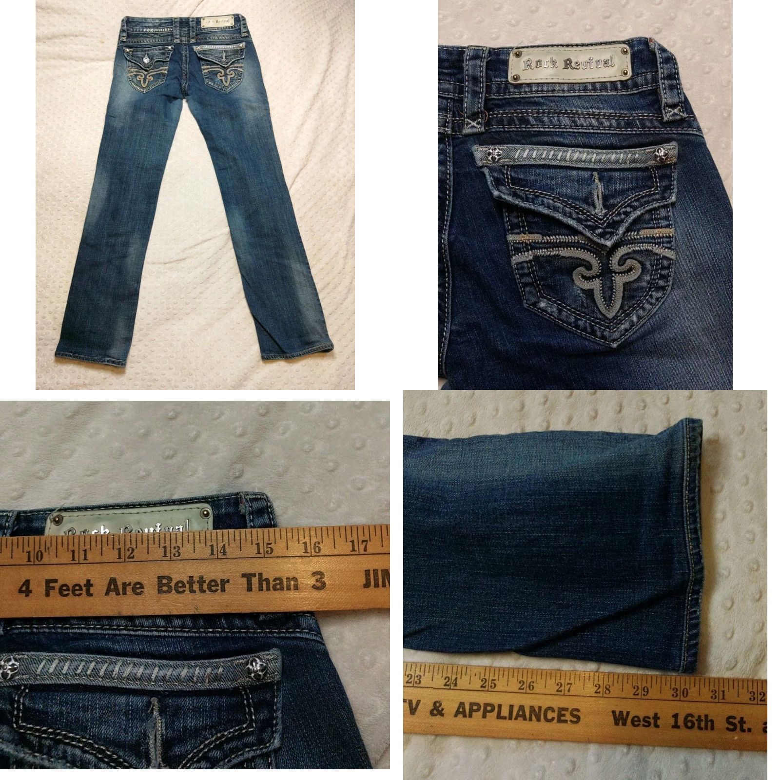 Vintage Rock Revival Gwen Boot Jeans Shirt? Size 27" / US 4 / IT 40 - 8 Thumbnail