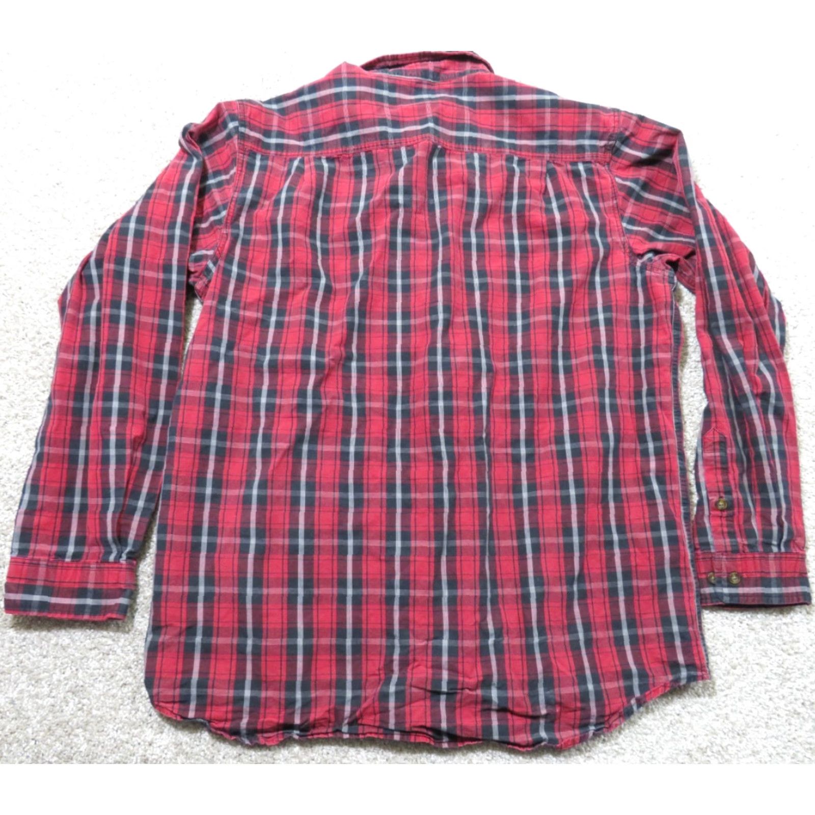 Carhartt Carhartt Shirt Mens XL Tall Red Plaid Relaxed Fit Long Sleeve Button-Up Cotton Flannel with Pockets Size US XL / EU 56 / 4 - 7 Thumbnail