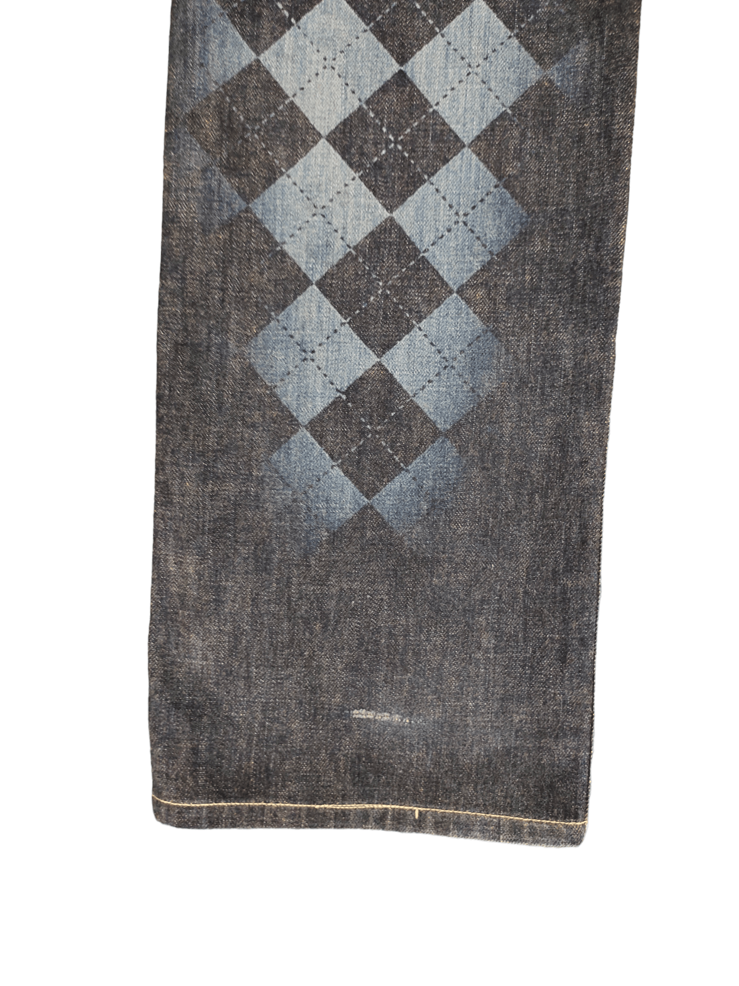 Hysteric Glamour × Undercover Vintage Y2k Byemrt Japan Checkered Plaid Printed Denim Jeans Size US 33 - 15 Thumbnail