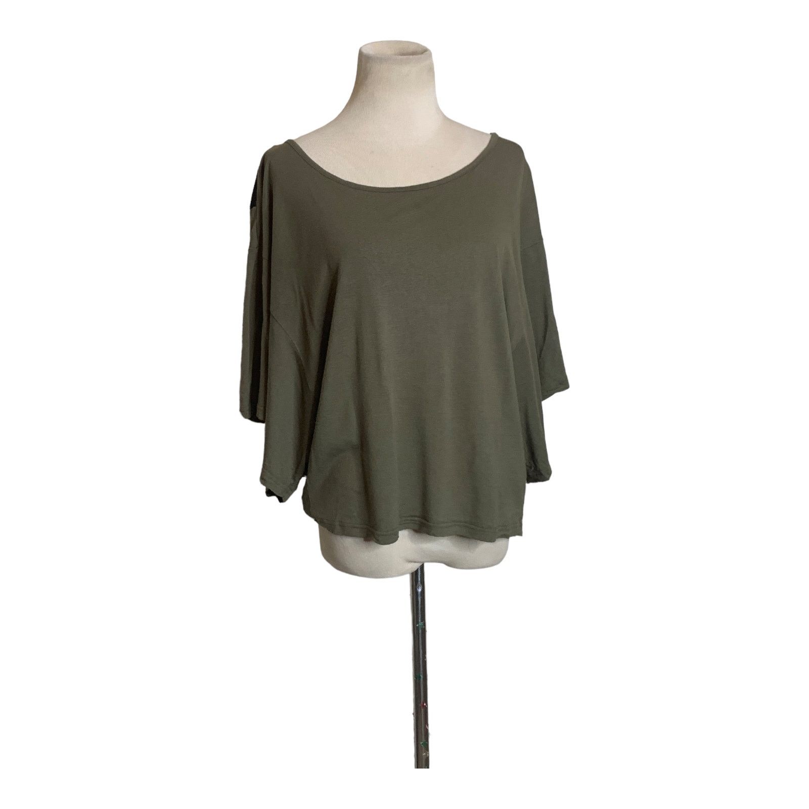 Anthropologie Anthropologie green oversize dolman sleeves top size Small Size S / US 4 / IT 40 - 1 Thumbnail