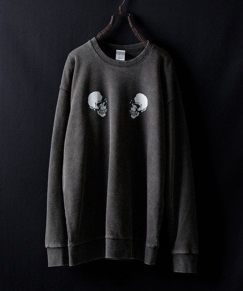 image of Number N Ine Number Nine Clash Skull Powder Breach Hoodie Size 4 in Black, Men's