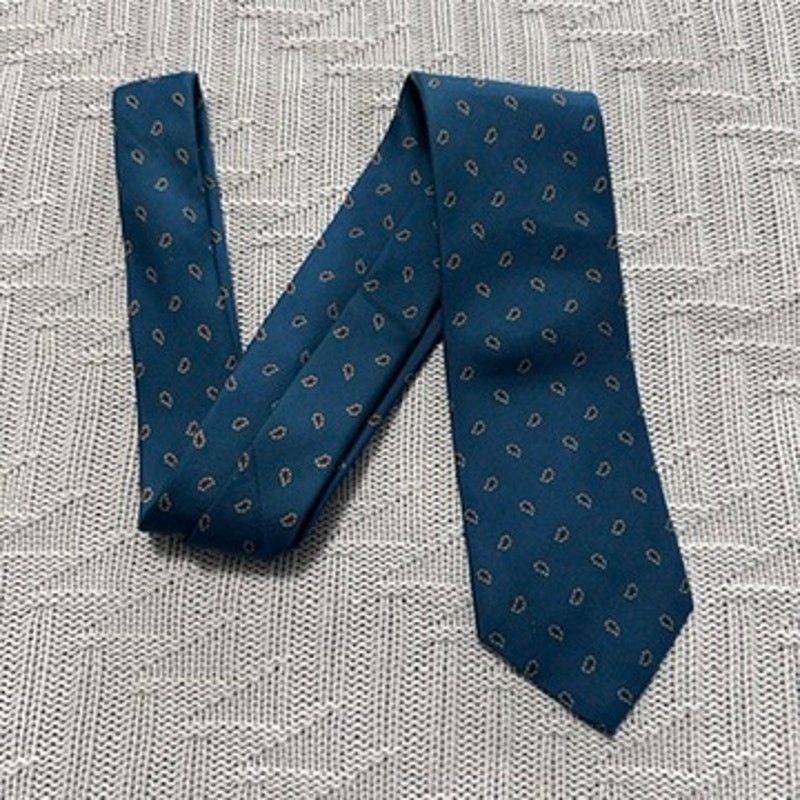 Vintage Vintage Preswick & Moore blue paisley silk tie Size ONE SIZE - 1 Thumbnail