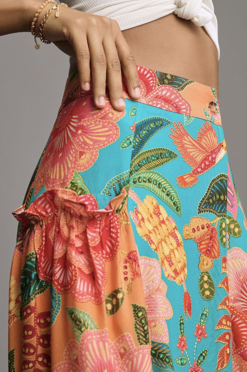 Farm Rio Farm Rio Floral Wide Leg Pants, Size XS Size 26" / US 2 / IT 38 - 5 Thumbnail
