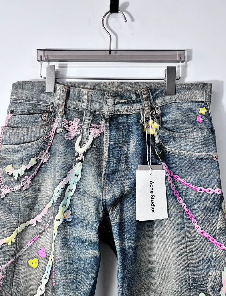 Acne Studios acne studios Candy pants chain 3d digital printed jeans 250 Size US 34 / EU 50 - 3 Thumbnail