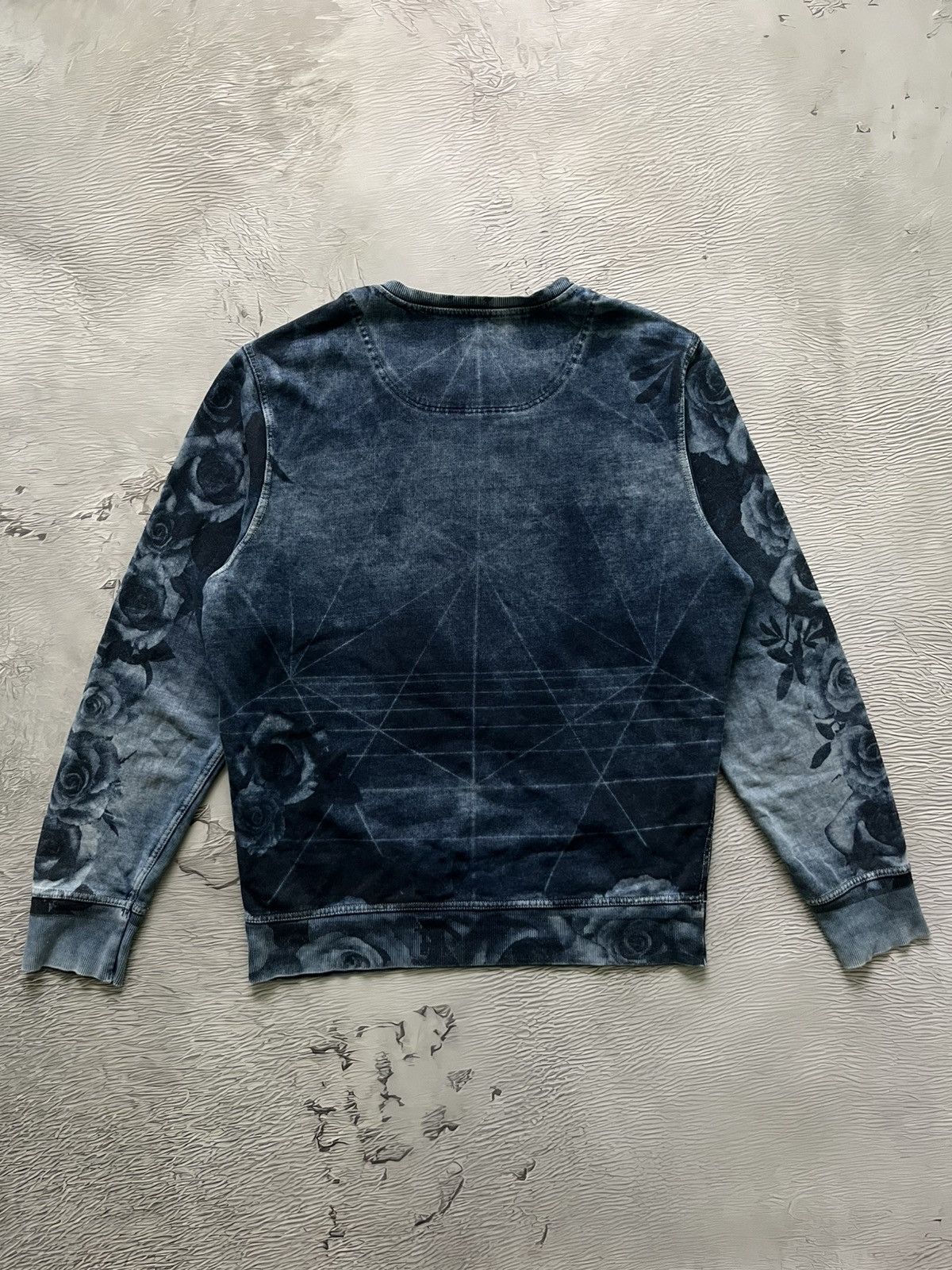 Diesel 💀 Diesel Skull Vintage Printed Sweatshirt Avant Grade Blue Size US S / EU 44-46 / 1 - 6 Thumbnail