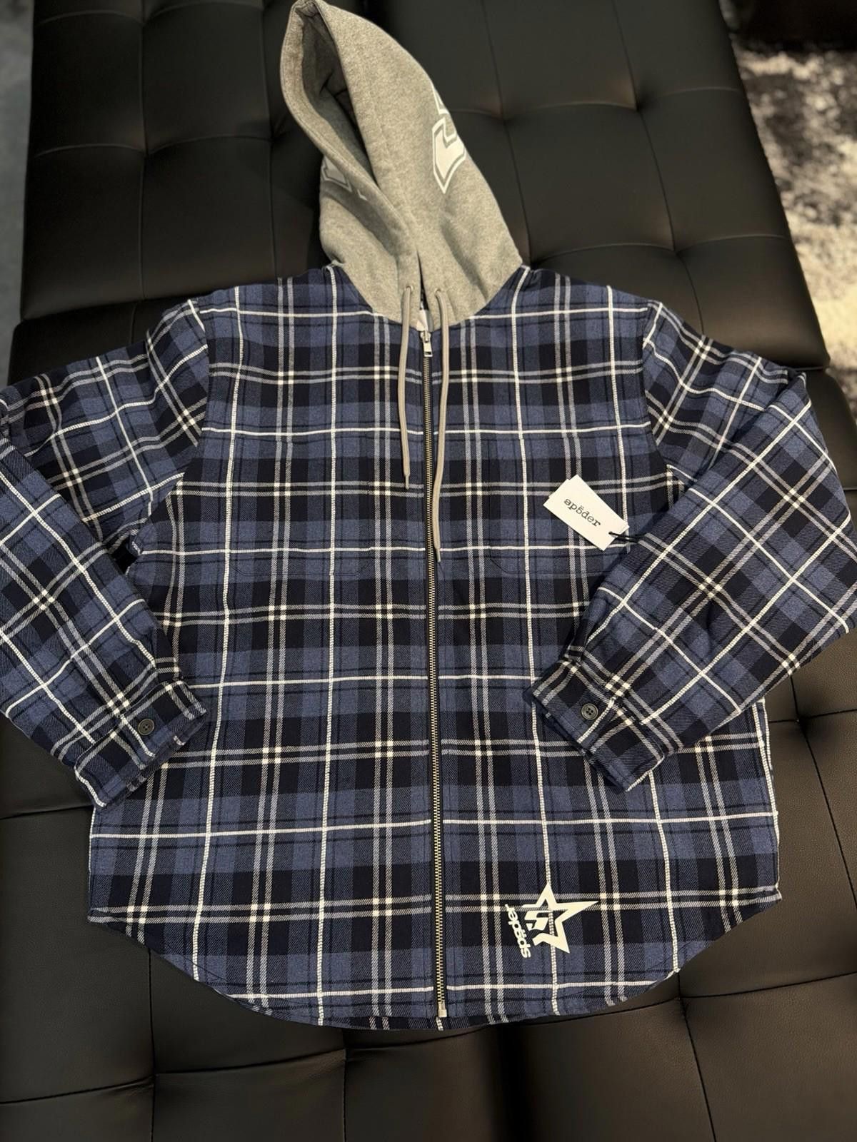 Sp5der Size Large- Sp5der Worldwide 5 Blue/Black Flannel Size US L / EU 52-54 / 3 - 2 Thumbnail