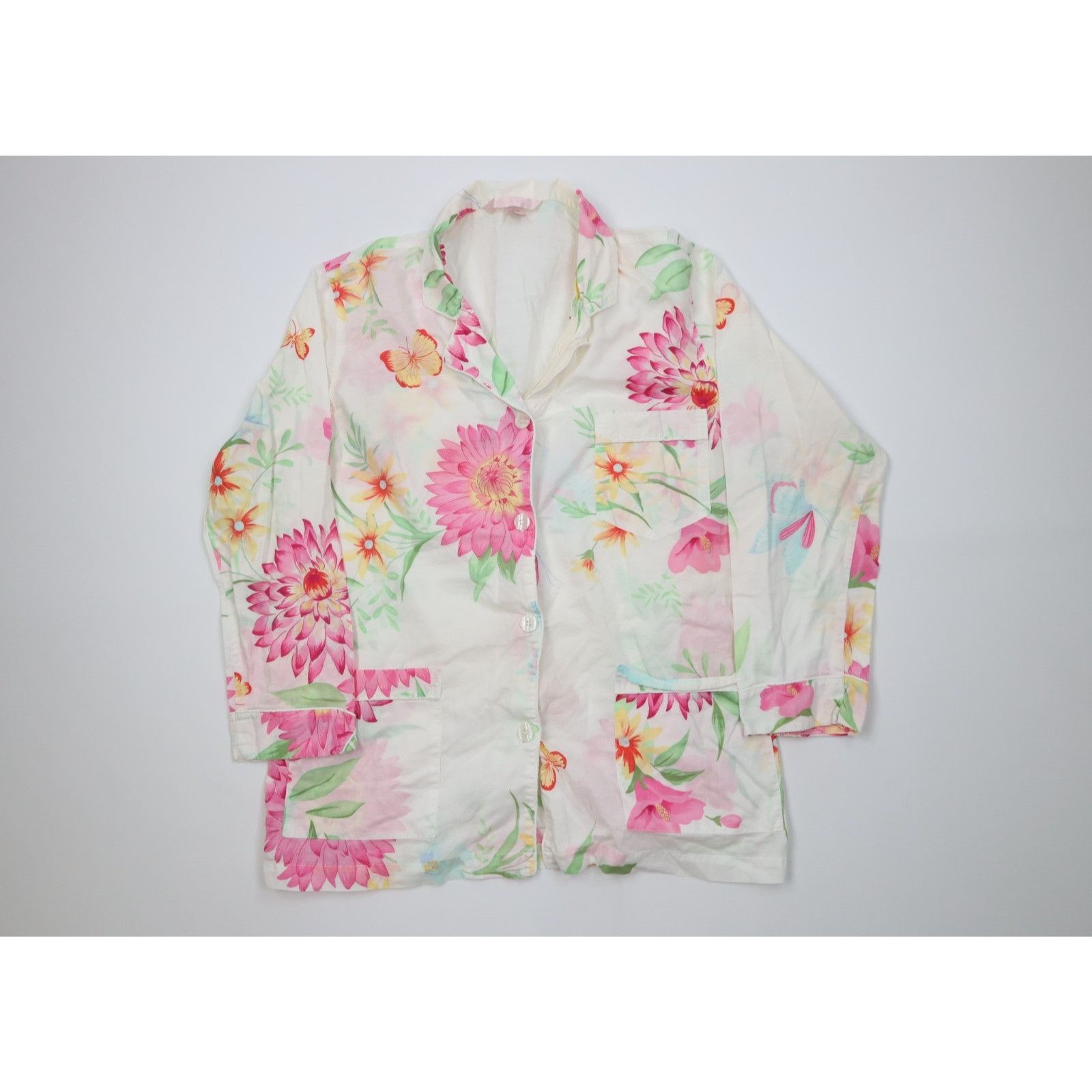Victoria's Secret Vintage Victoria's Secret 2 Piece Flower Butterfly Pajamas Size M / US 6-8 / IT 42-44 - 2 Thumbnail