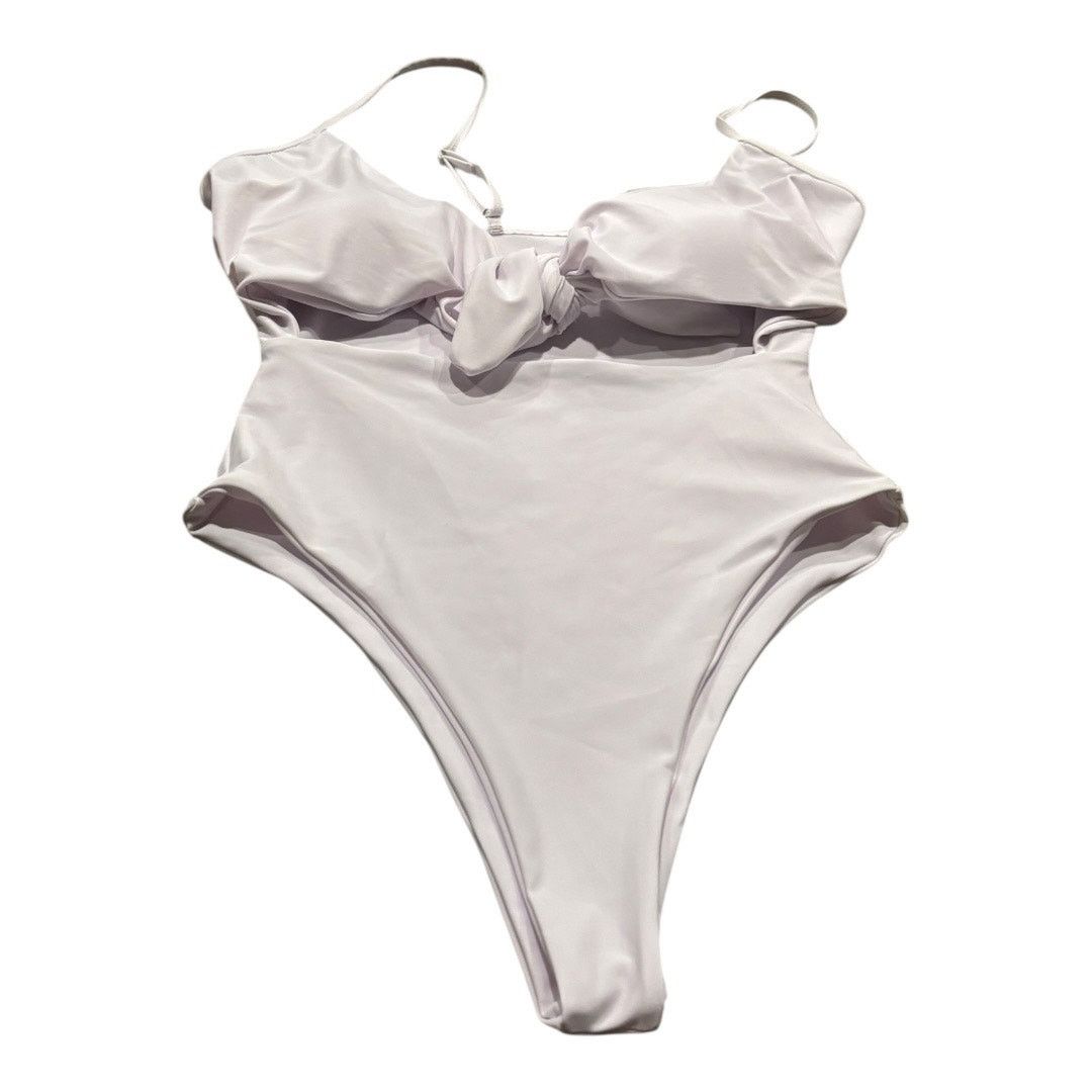 Shein SHEIN White Swimsuit Tie Front Size L Size L / US 10 / IT 46 - 1 Thumbnail