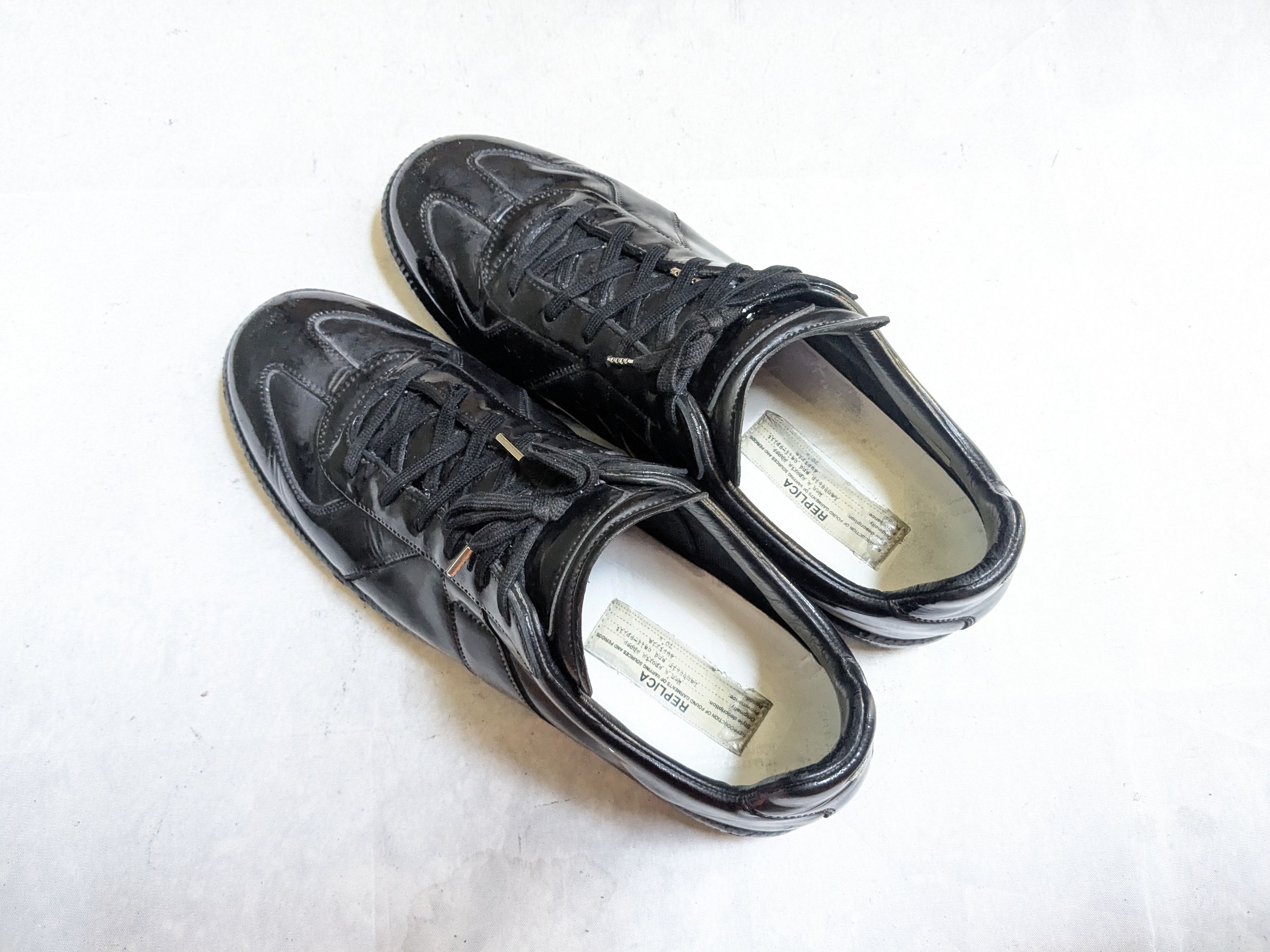 Maison Margiela Maison Margiela Replica GAT Black Patent Leather 12 45 Low Size US 12 / EU 45 - 17 Thumbnail