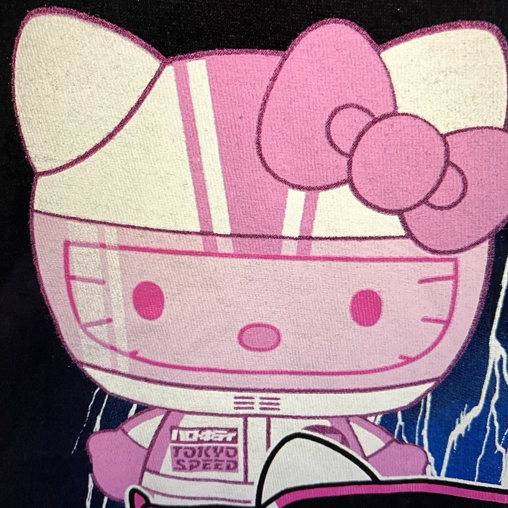 Vintage VINTAGE Sanrio Hello Kitty T-Shirt Unisex Adults 2XL Black Graphic Print Speed Racer 2020s Size US XXL / EU 58 / 5 - 6 Thumbnail