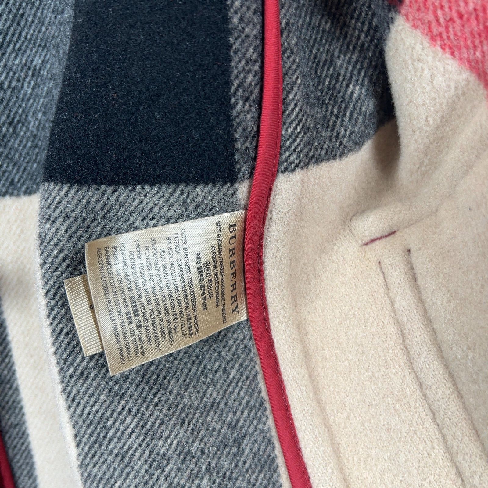 Burberry Burberry Red Wool Hooded Peacoat Size US M / EU 48-50 / 2 - 8 Thumbnail