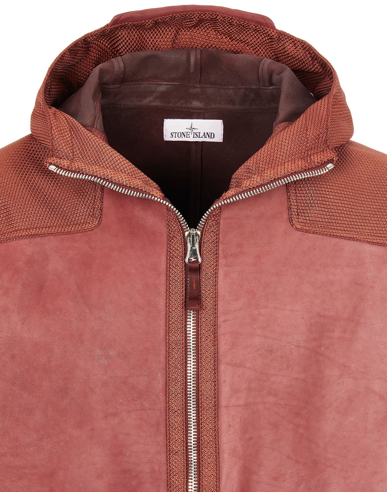Stone Island Stone Island Leather Hooded Jacket A/W 21–22 L Size US L / EU 52-54 / 3 - 9 Thumbnail