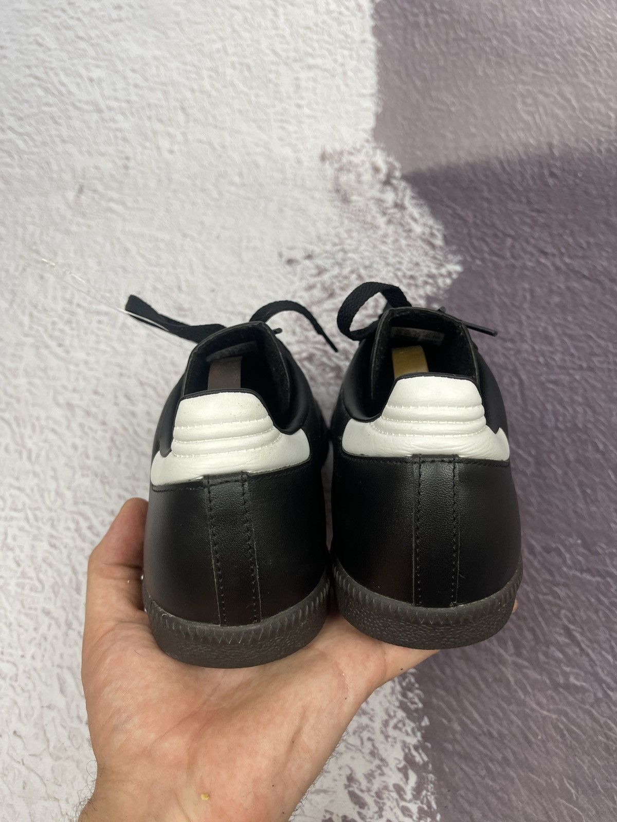 Adidas Adidas Samba leather shoes full black Size US 10 / EU 43 - 7 Thumbnail