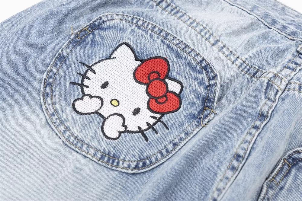 Japanese Brand × Vintage Men's hip-hop pocket embroidery casual washed loose jeans Size US 32 / EU 48 - 5 Thumbnail