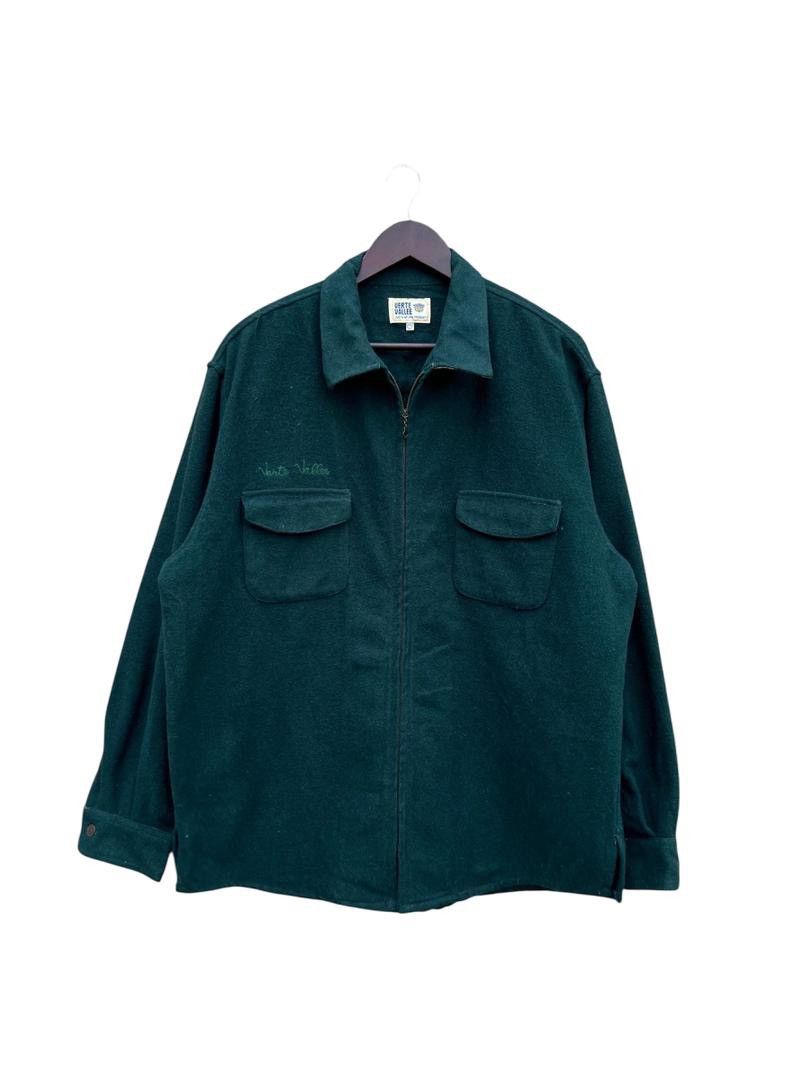 Vintage Vintage Verte Vallee Wool Zipper Jacket Size US XL / EU 56 / 4 - 1 Thumbnail